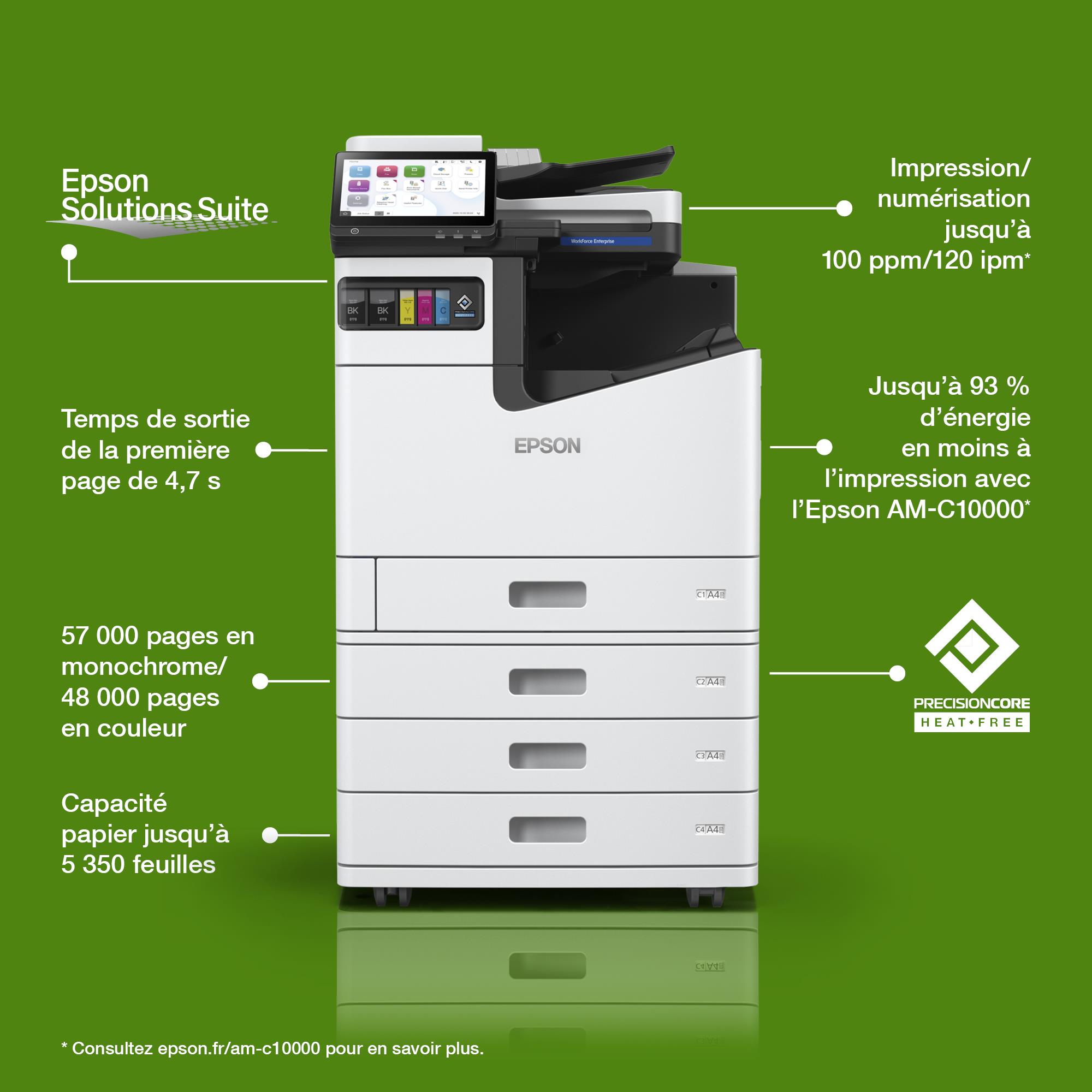 Epson workforce enterprise am-c10000 a3 couleur, 100 ppm, imprimante multifonction