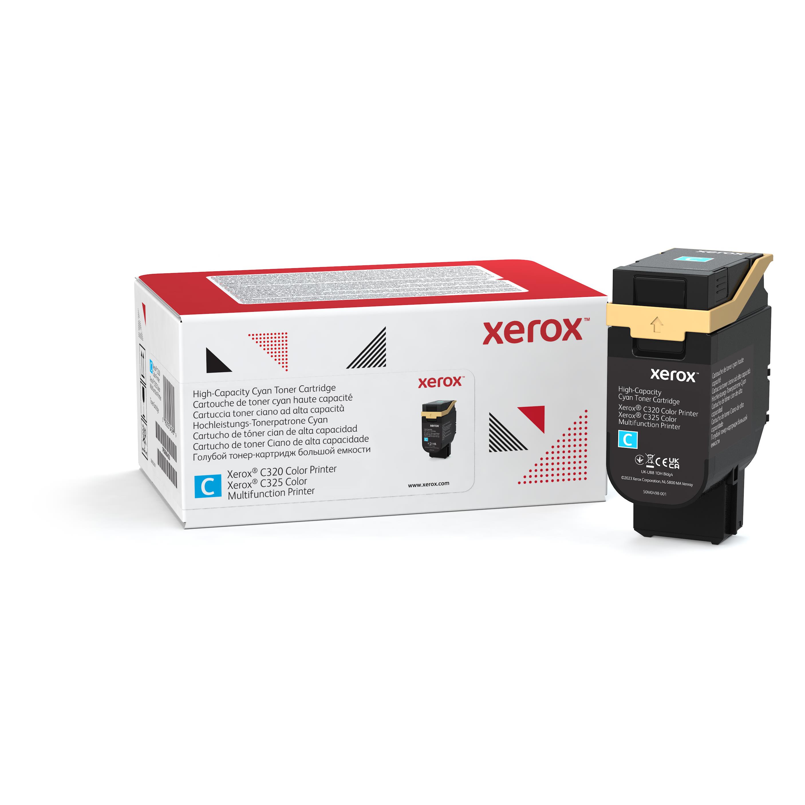 Cartouches de toner - Xerox cartouche de toner cyan de grande capacit imprimante couleur  c320?/?multifonctions  c325 (5500 pages) - 006r04828