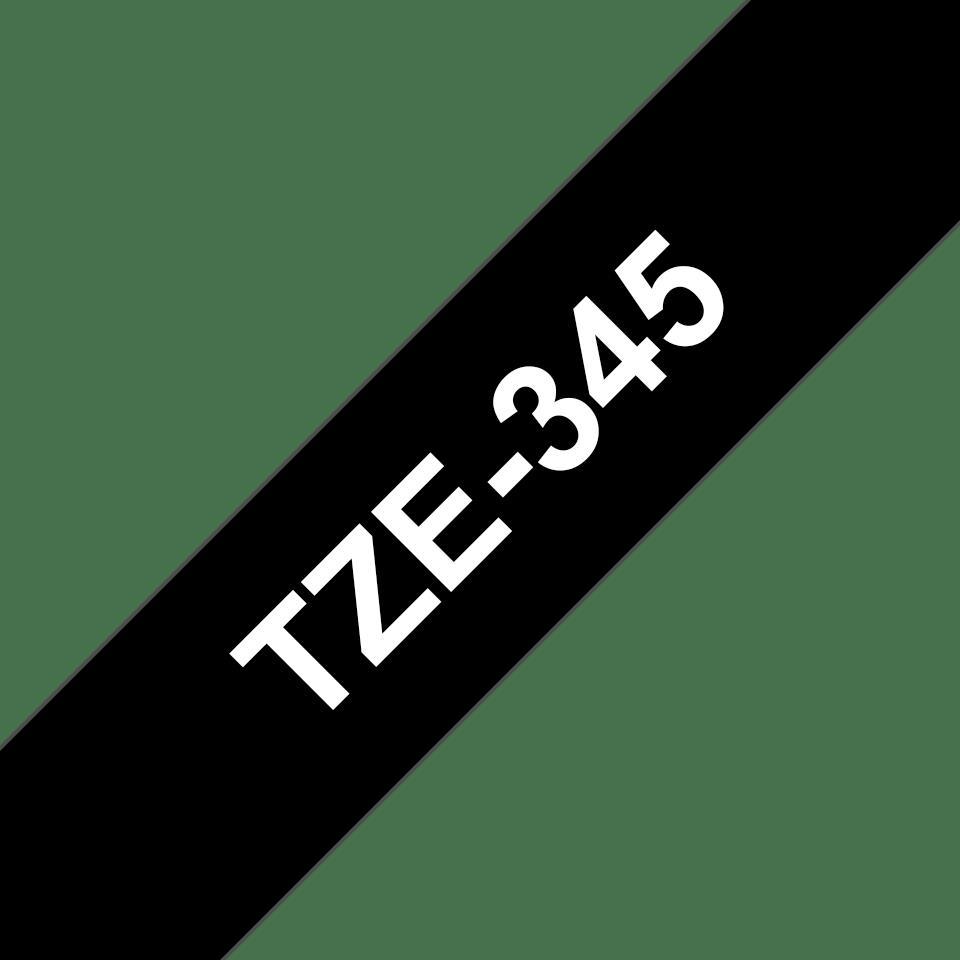 Ruban lamin standard BROTHER Blanc/Noir 18mm TZE-345