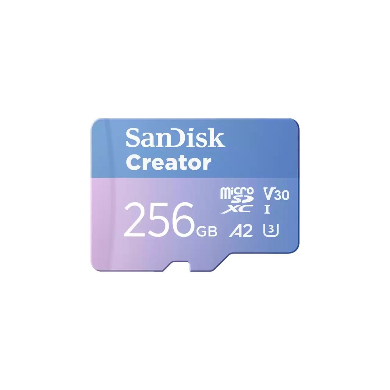 Sandisk creator 256 go microsdxc uhs-i classe 10