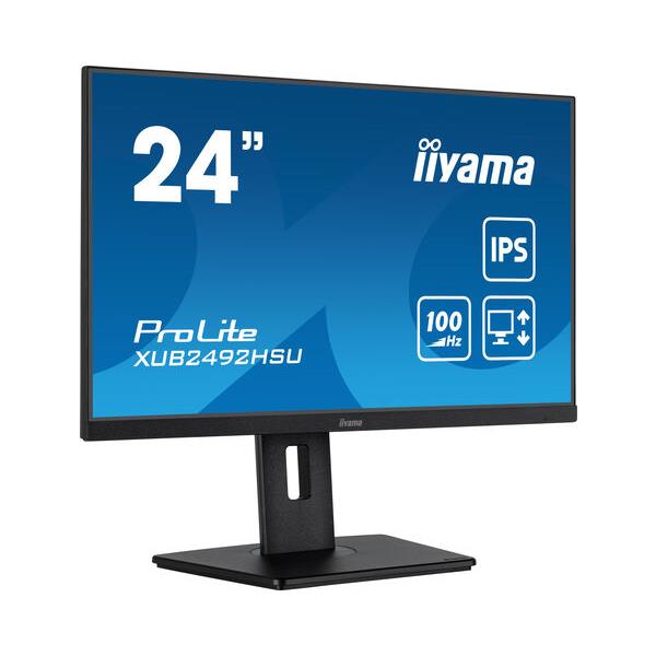 Iiyama xub2492hsu-b6 cran plat de pc 60,5 cm (23.8") 1920 x 1080 pixels full hd led noir