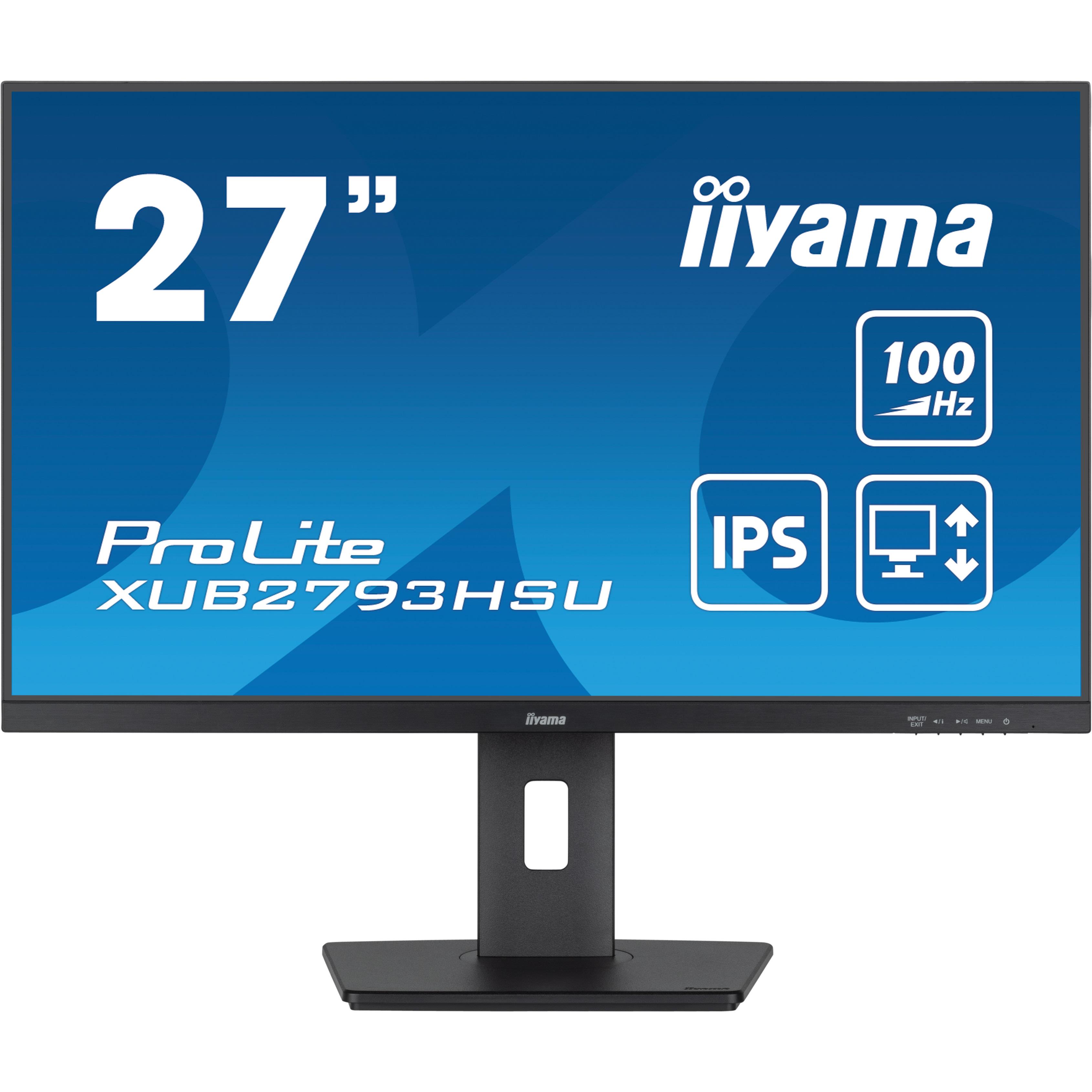 Iiyama prolite xub2793hsu-b7 cran plat de pc 68,6 cm (27") 1920 x 1080 pixels full hd led noir