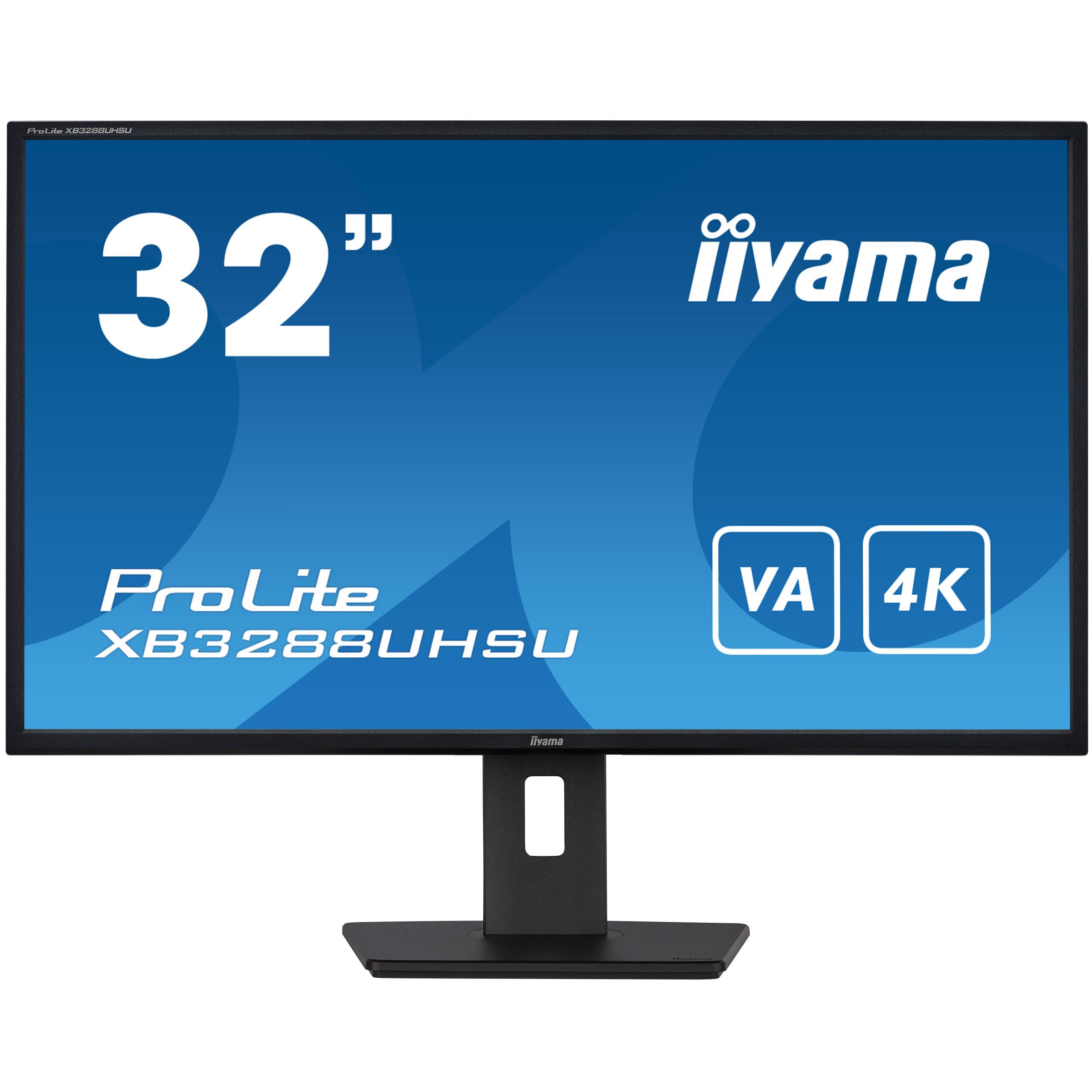 Iiyama prolite xb3288uhsu-b5 cran plat de pc 80 cm (31.5") 3840 x 2160 pixels 4k ultra hd lcd noir