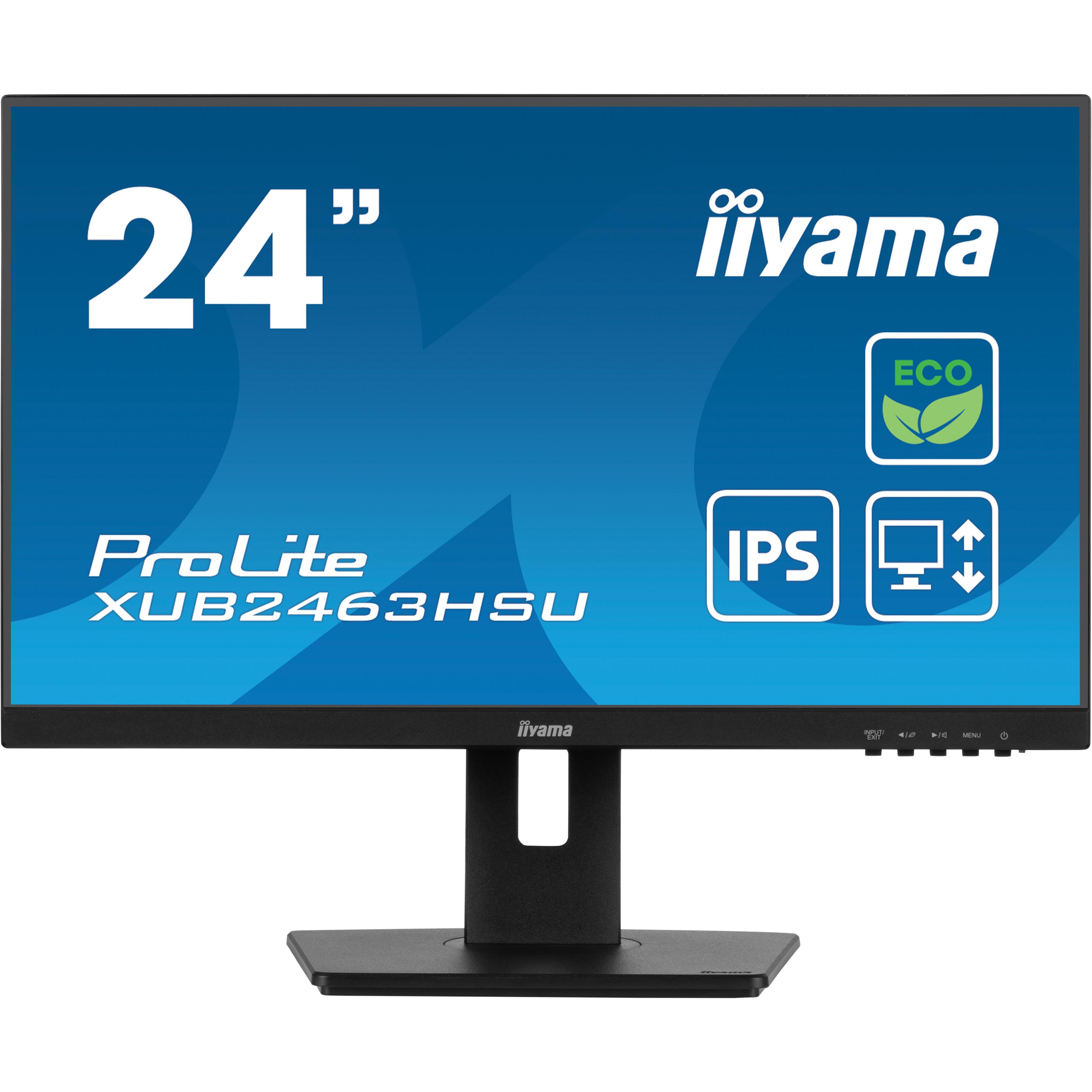 Iiyama prolite xub2463hsu-b1 cran plat de pc 60,5 cm (23.8") 1920 x 1080 pixels full hd led noir
