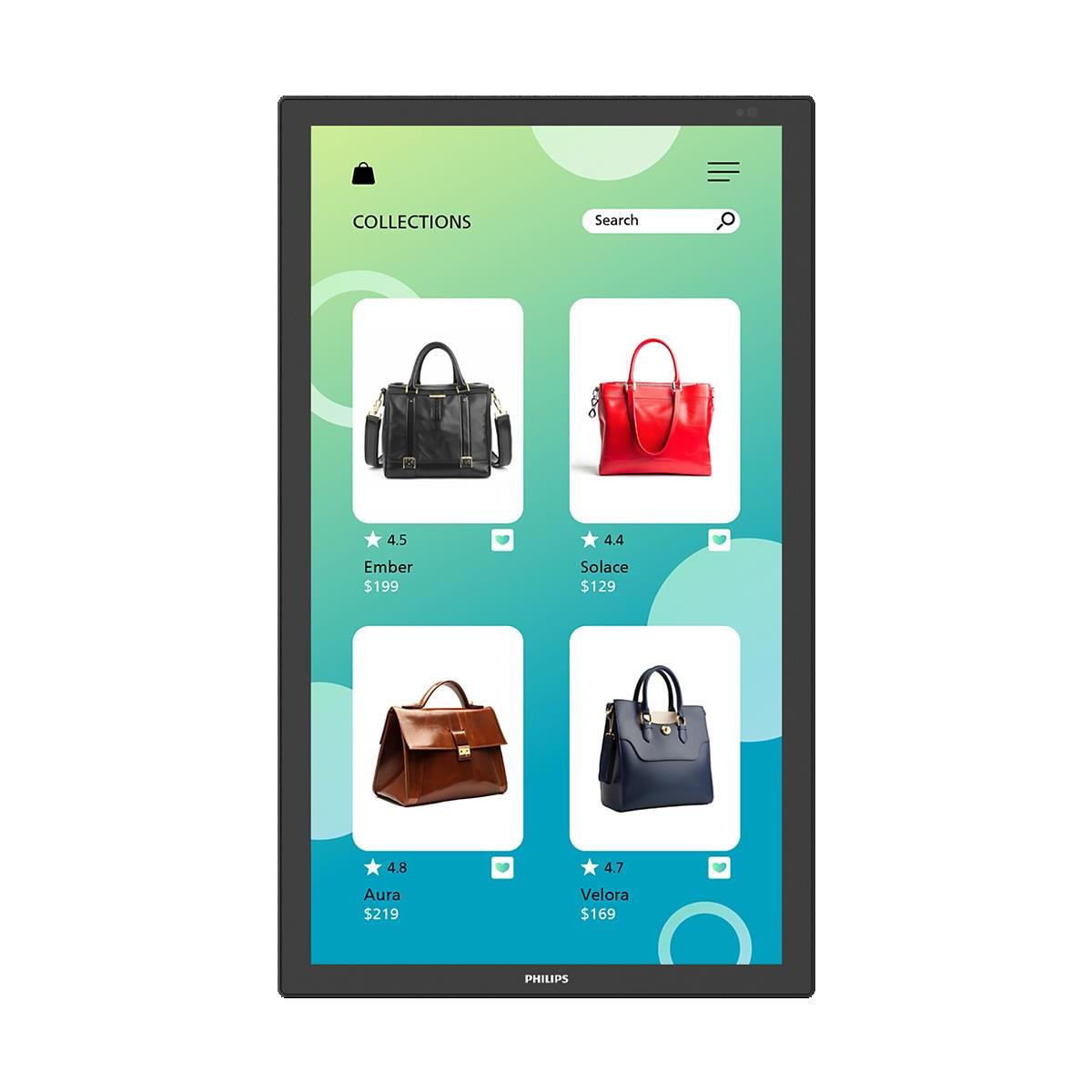 Philips 3000 series 32bdl3751t/00 cran d'affichage dynamique cran plat interactif 80 cm (31.5") lcd wifi 350 cd/m full hd noir cran tactile intgr dans le processeur android 24/7