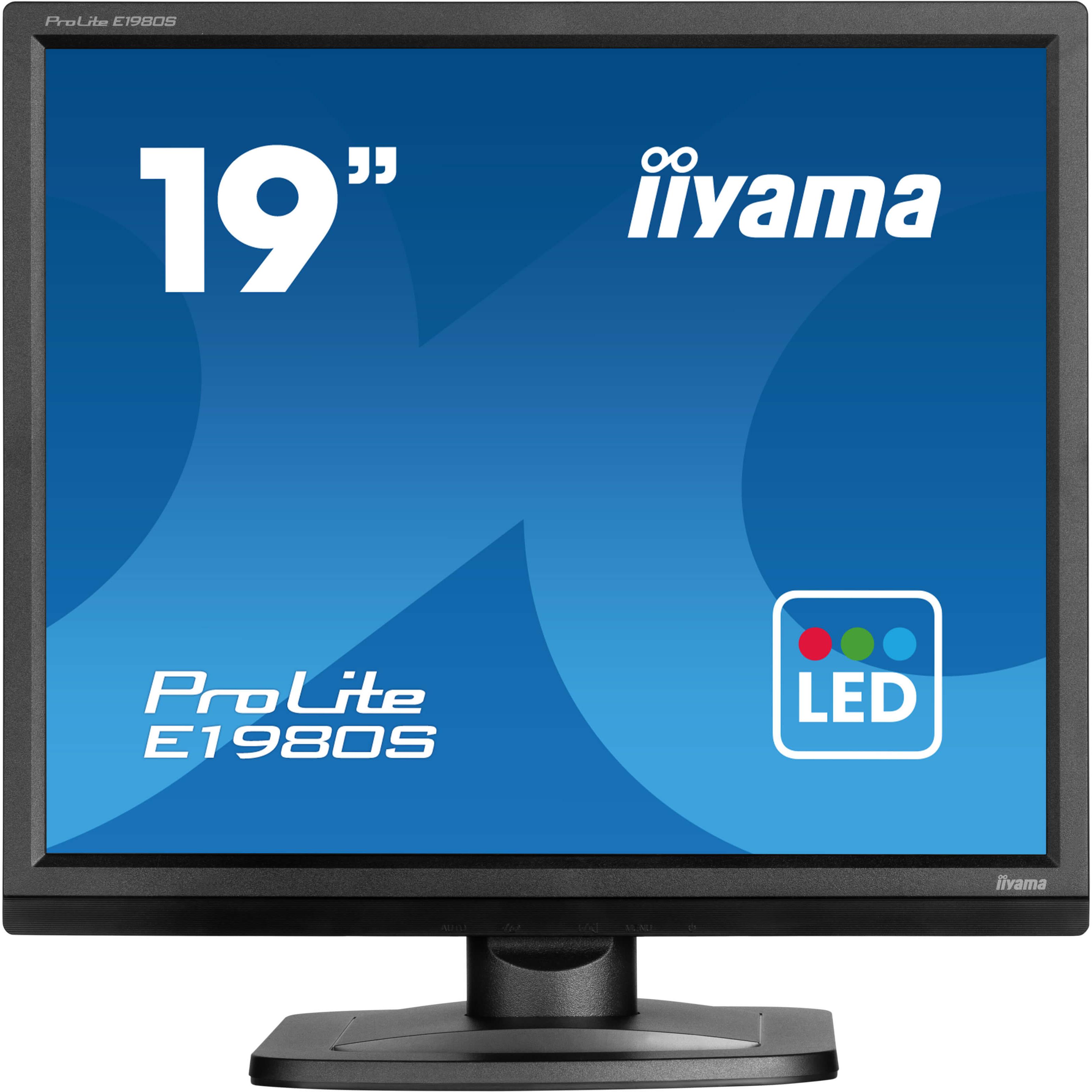 Iiyama prolite e1980s-b1 cran plat de pc 48,3 cm (19") 1280 x 1024 pixels vga led noir