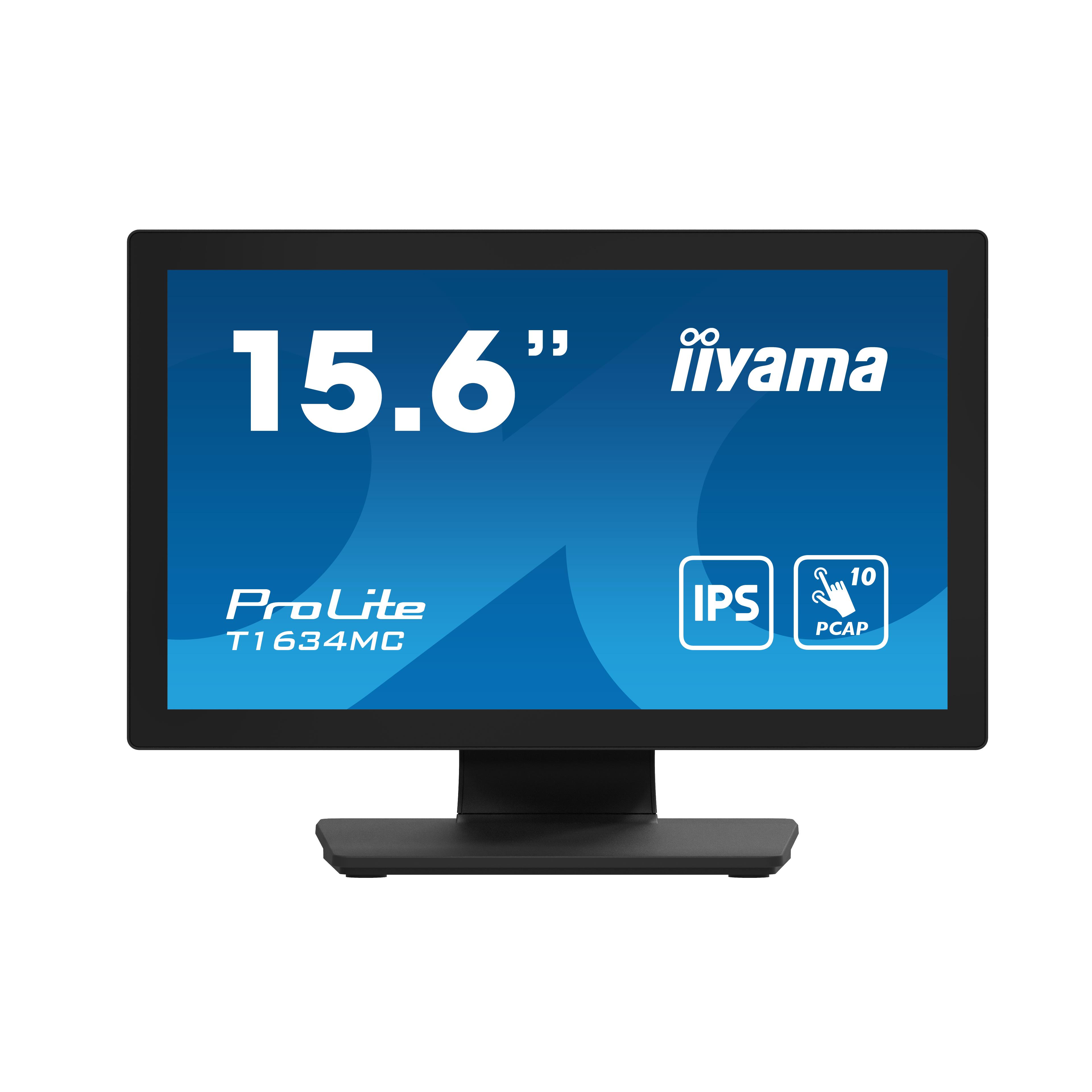 Iiyama prolite t1634mc-b1s cran plat de pc 39,6 cm (15.6") 1920 x 1080 pixels full hd led cran tactile noir