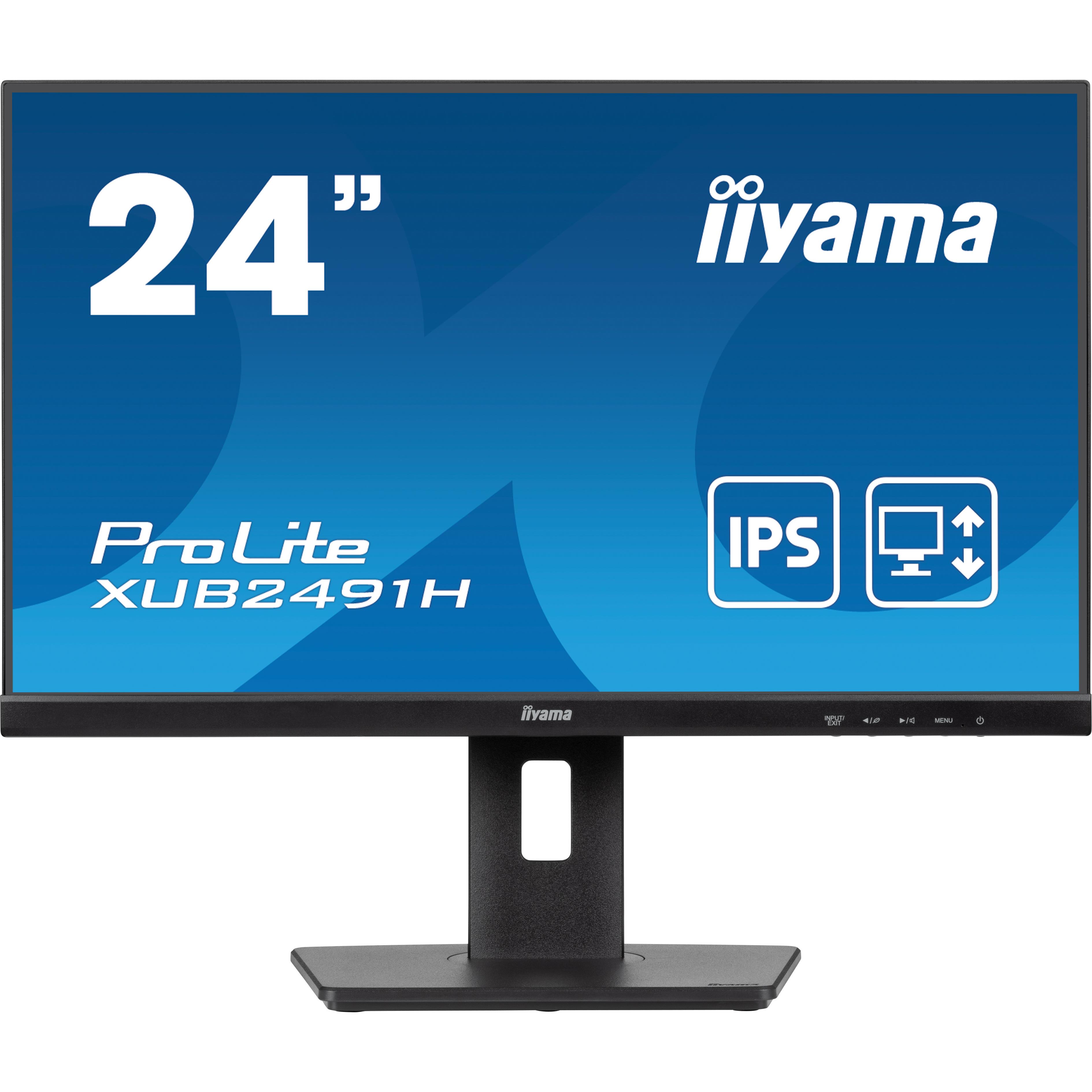 Iiyama prolite xub2491h-b1 cran plat de pc 60,5 cm (23.8") 1920 x 1080 pixels full hd led noir