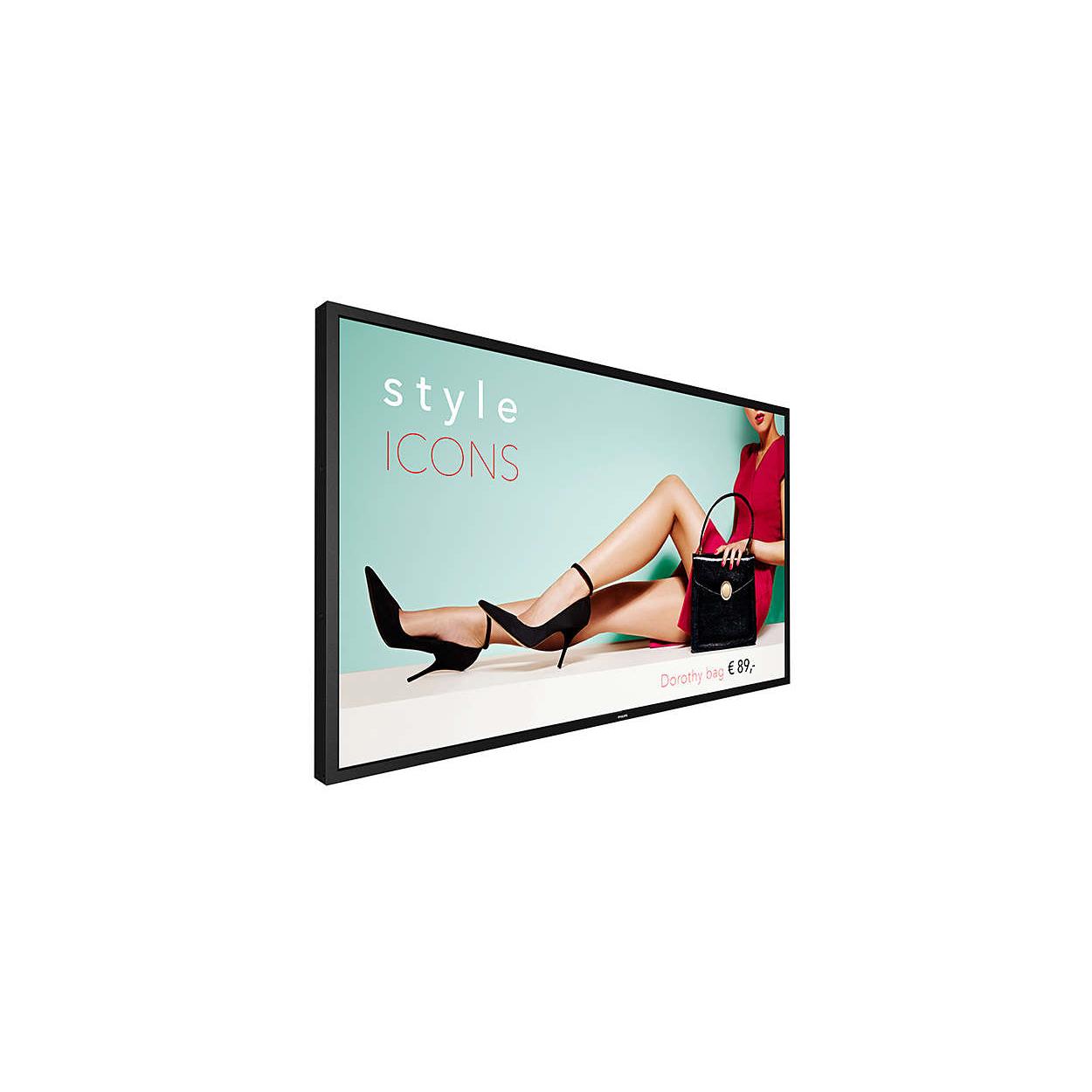 Philips 55bdl4002h cran plat de signalisation numrique 139,7 cm (55") lcd 2500 cd/m full hd noir android 24/7