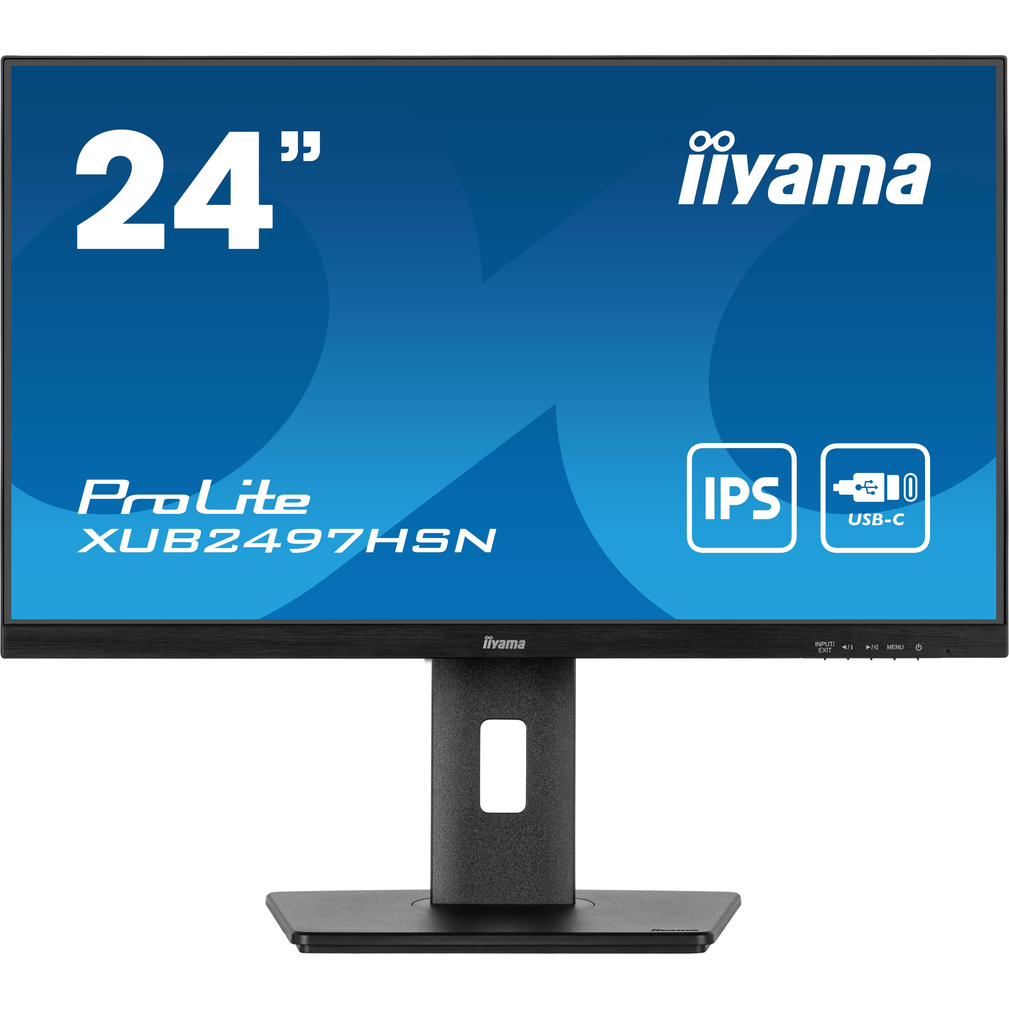Iiyama prolite xub2497hsn-b2 cran plat de pc 60,5 cm (23.8") 1920 x 1080 pixels full hd led noir