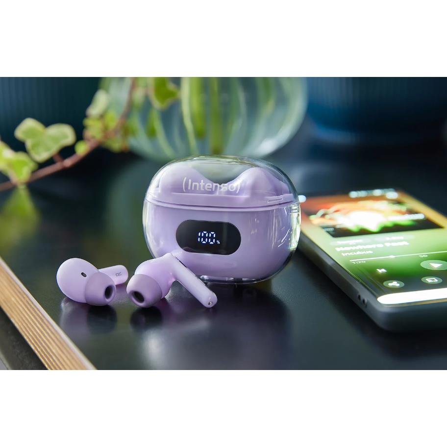 INTENSO Ecouteurs BUDS PLUS sans fil, violets