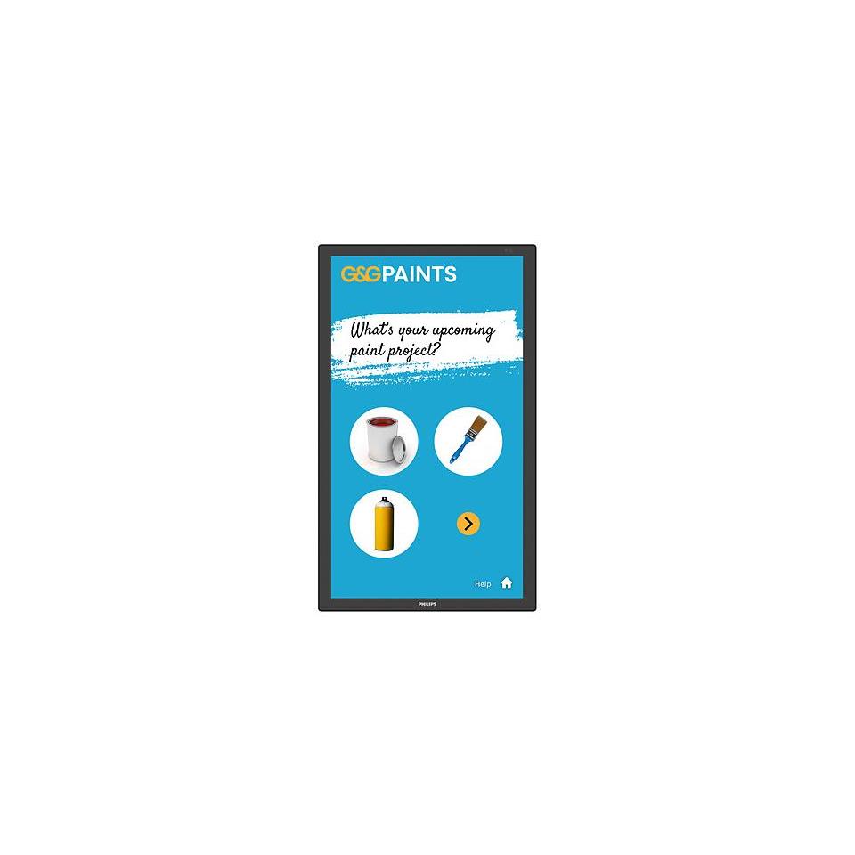 Philips 3000 series 24bdl3751t/00 cran d'affichage dynamique cran plat interactif 60,5 cm (23.8") lcd wifi 250 cd/m full hd noir cran tactile intgr dans le processeur android