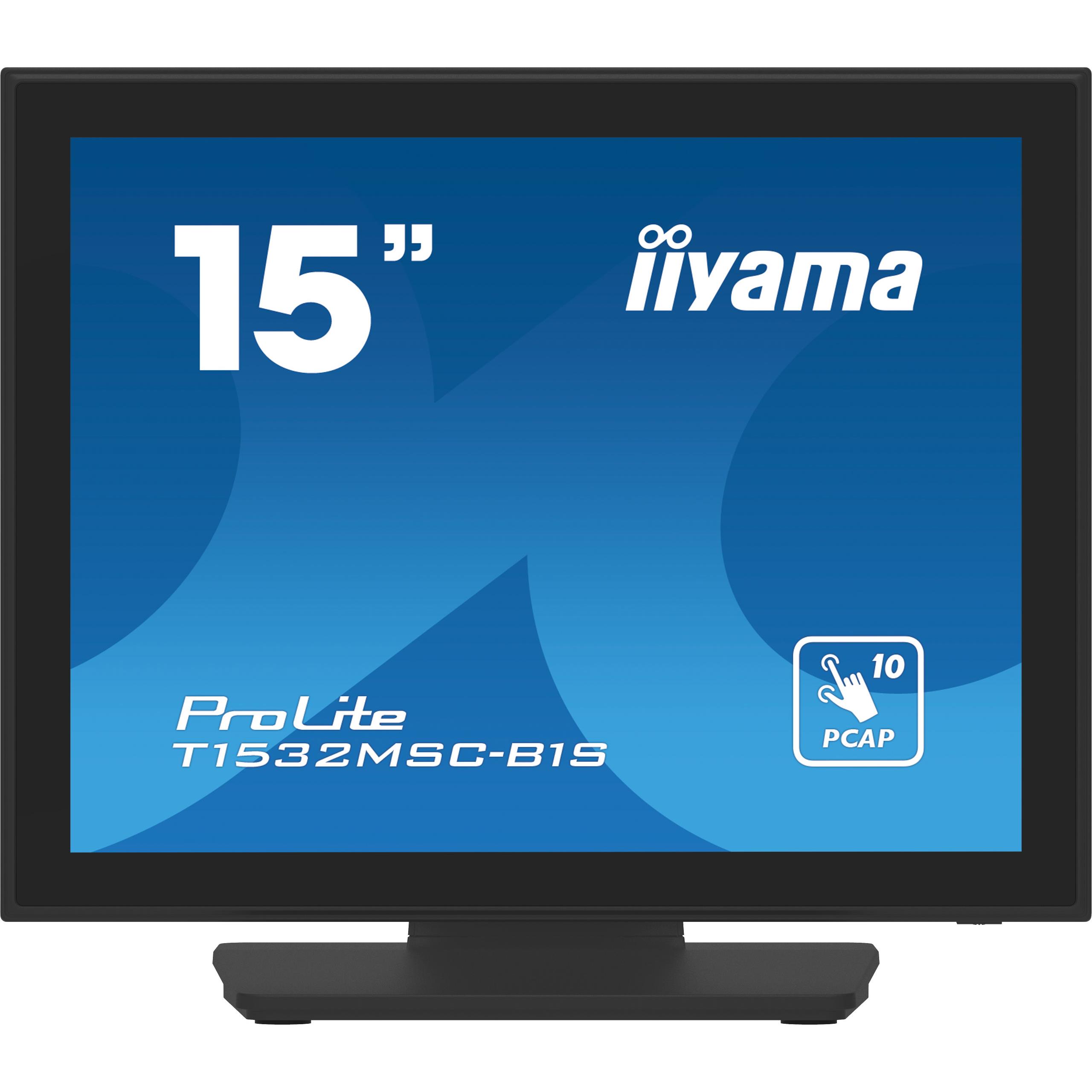 Iiyama prolite t1532msc-b1s cran plat de pc 38,1 cm (15") 1024 x 768 pixels xga lcd cran tactile noir
