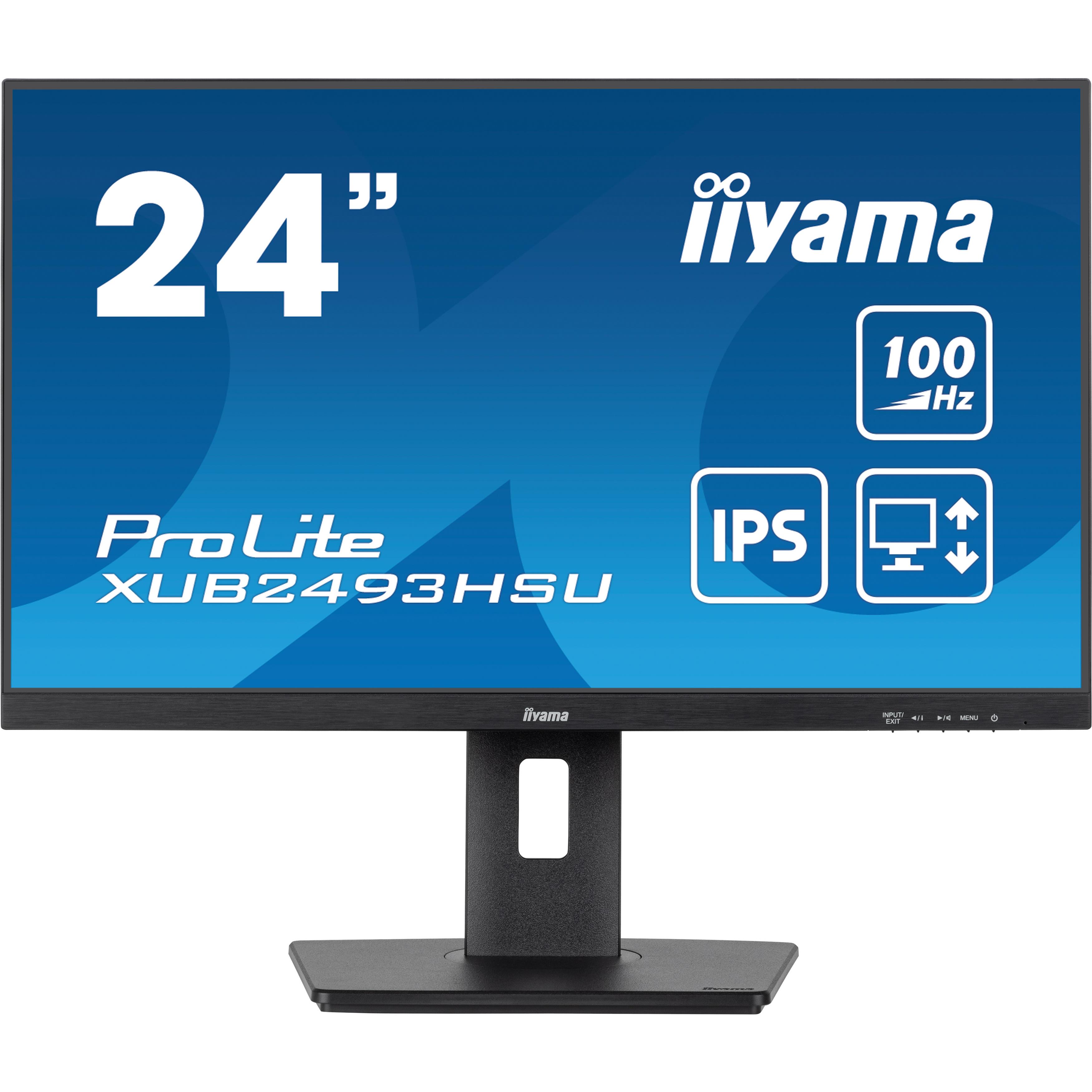 Iiyama xub2493hsu-b7 cran plat de pc 60,5 cm (23.8") 1920 x 1080 pixels full hd led noir