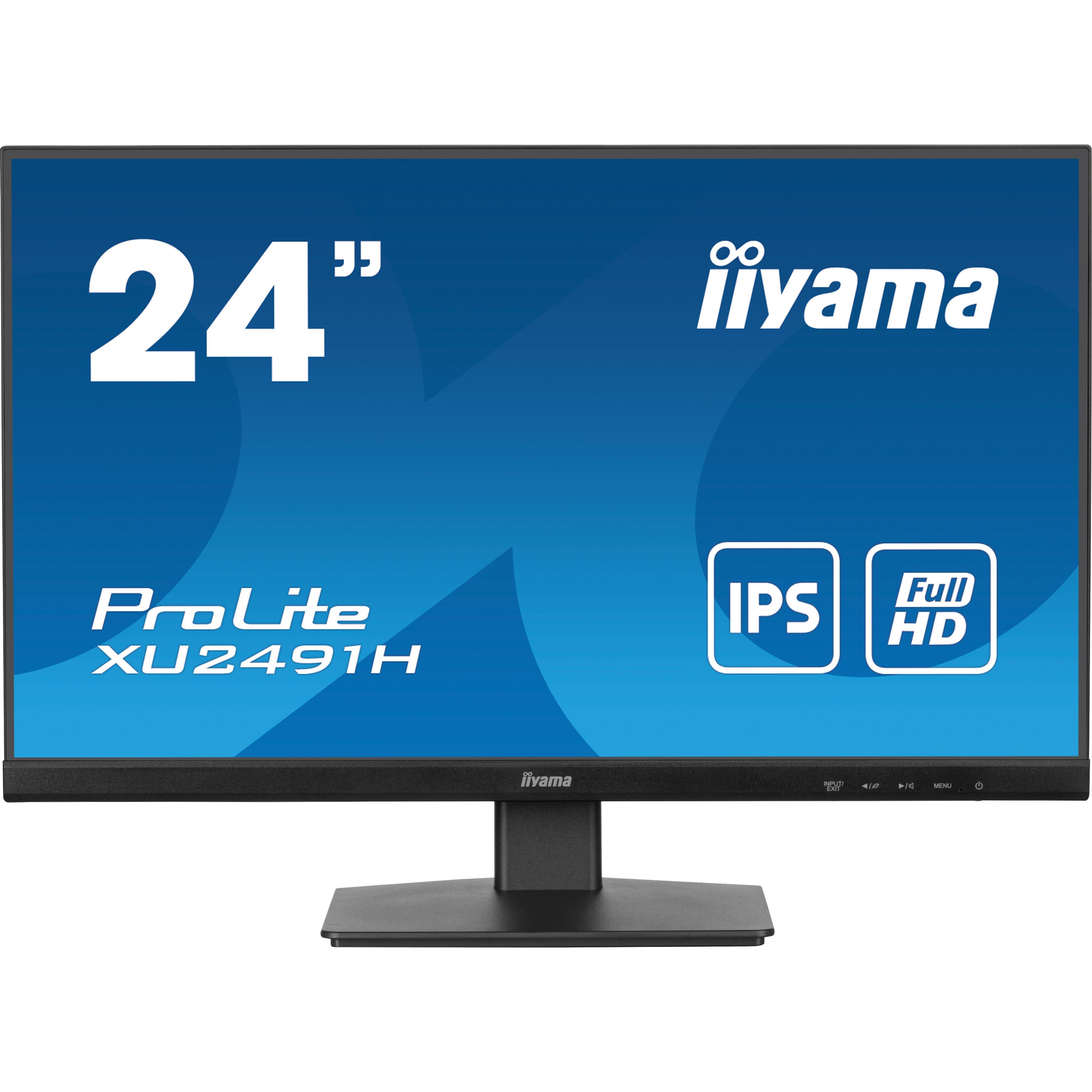 Iiyama prolite xu2491h-b1 cran plat de pc 60,5 cm (23.8") 1920 x 1080 pixels full hd led noir