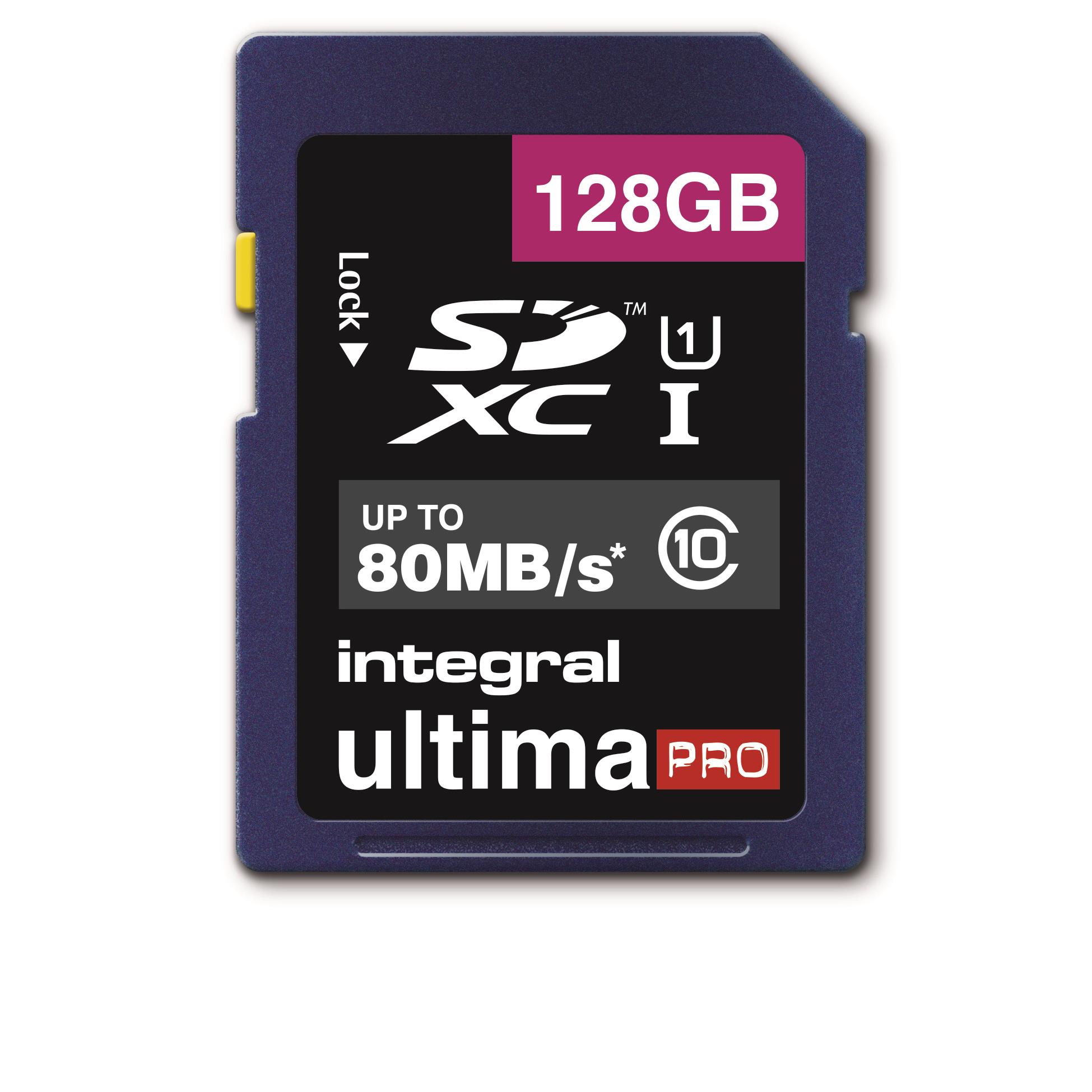 Integral insdx128g10-80u1 mmoire flash 128 go sd uhs-i classe 10