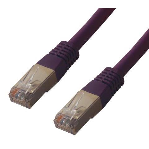 Mcl cble rseau rj45 100% cuivre cat 6 f/utp - 10m violet