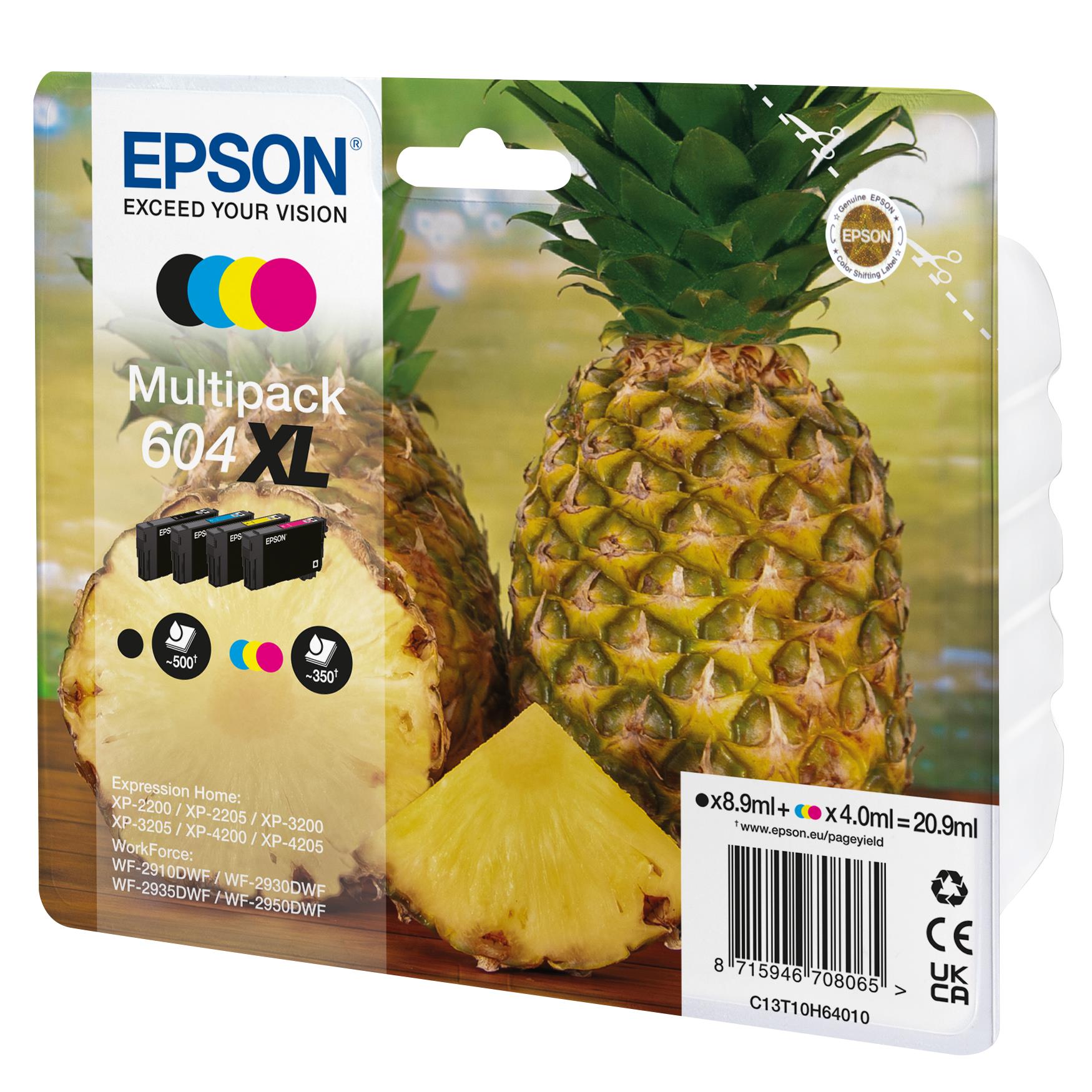 Cartouches pour imprimantes - Epson 604xl cartouche d'encre 4 pice(s) original rendement lev (xl) noir, cyan, magenta, jaune