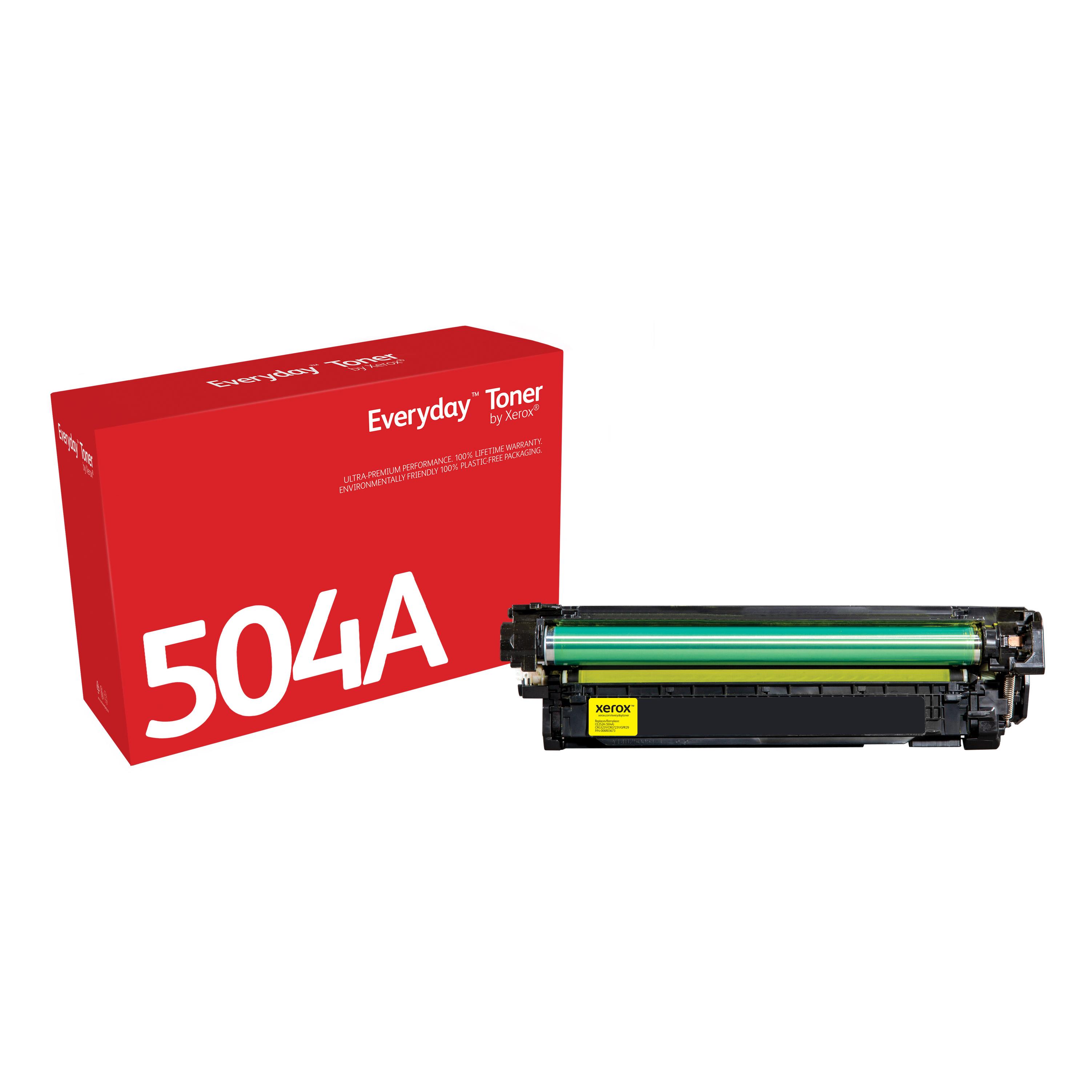 Cartouches de toner - Everyday toner jaune  de xerox compatible avec hp 504a (ce252a), capacit standard