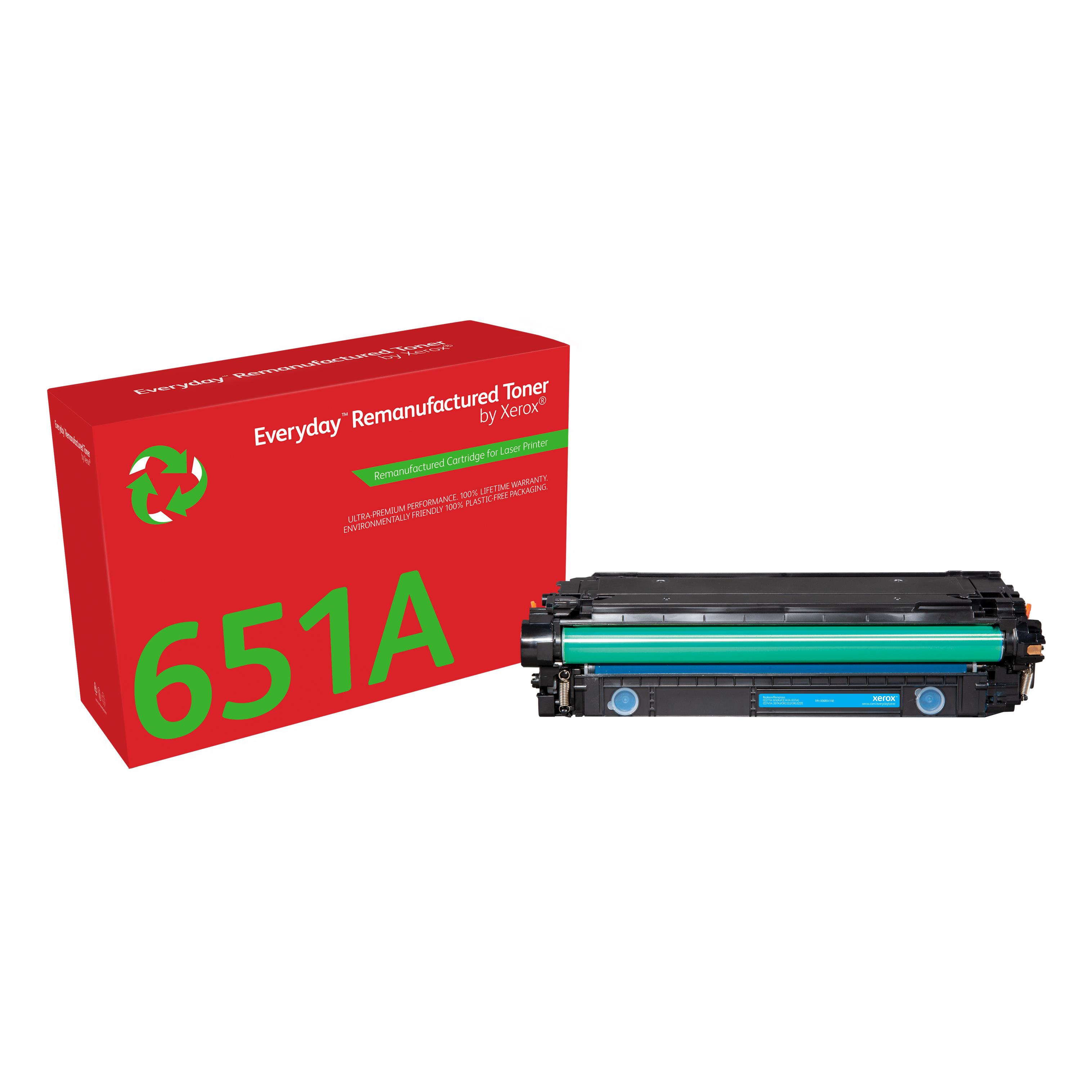 Cartouches de toner - Toner remanufactur� cyan everyday de xerox compatible avec hp 651a 650a 307a (ce341a/ce271a/ce741a), capacit� standard