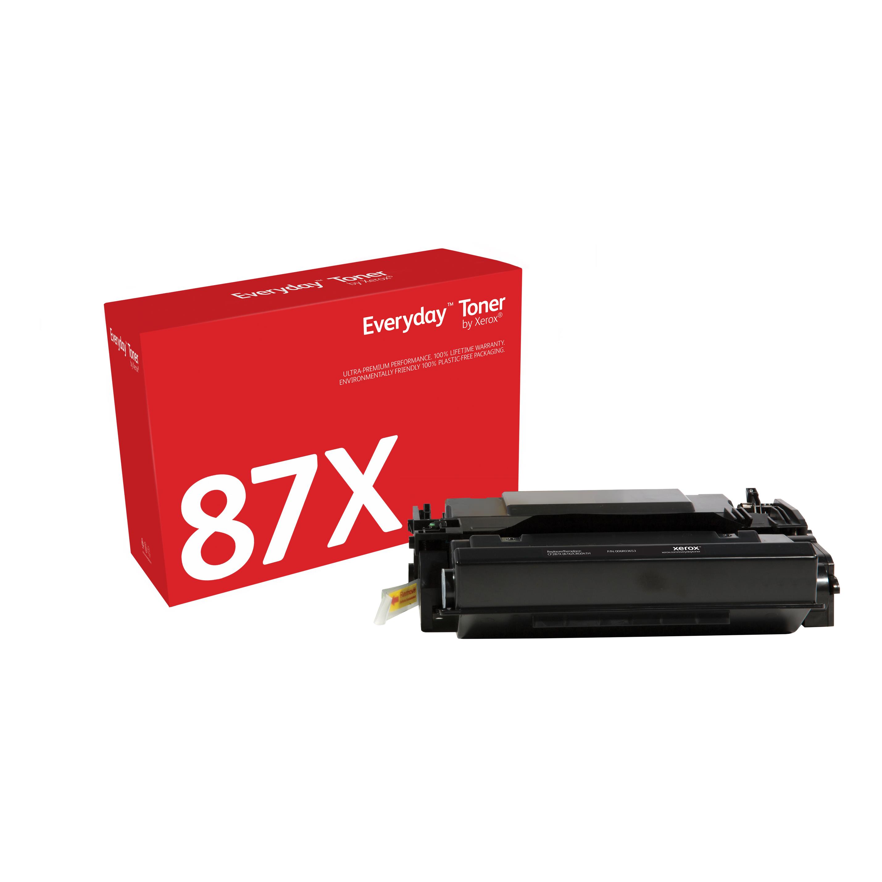 Cartouches de toner - Toner noir everyday de xerox compatible avec hp 87x (cf287x), grande capacit