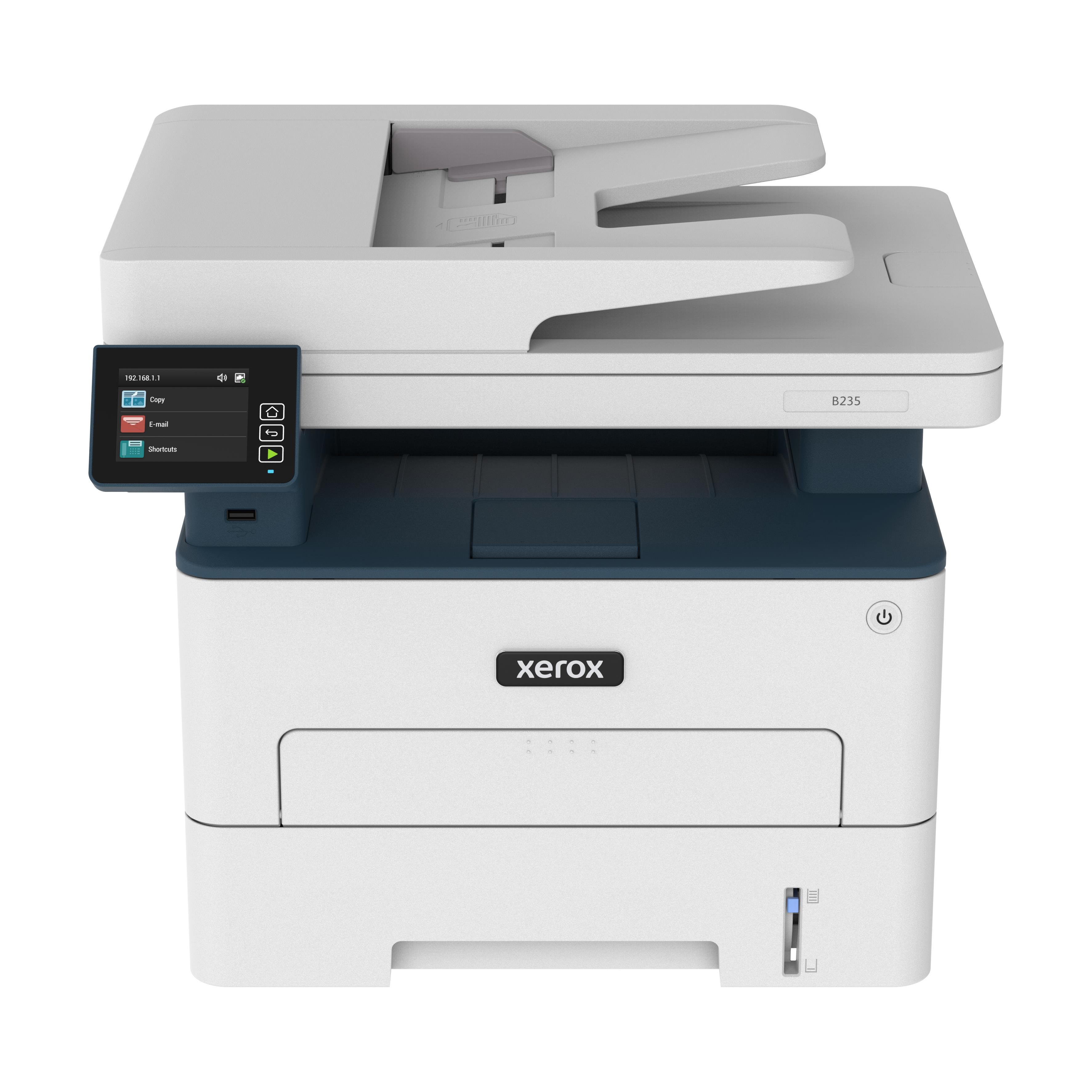 Xerox b235 copie/impression/numrisation/tlcopie recto verso sans fil a4, 34 ppm, ps3 pcl5e/6, chargeur automatique de documents, 2 magasins, total 251 feuilles