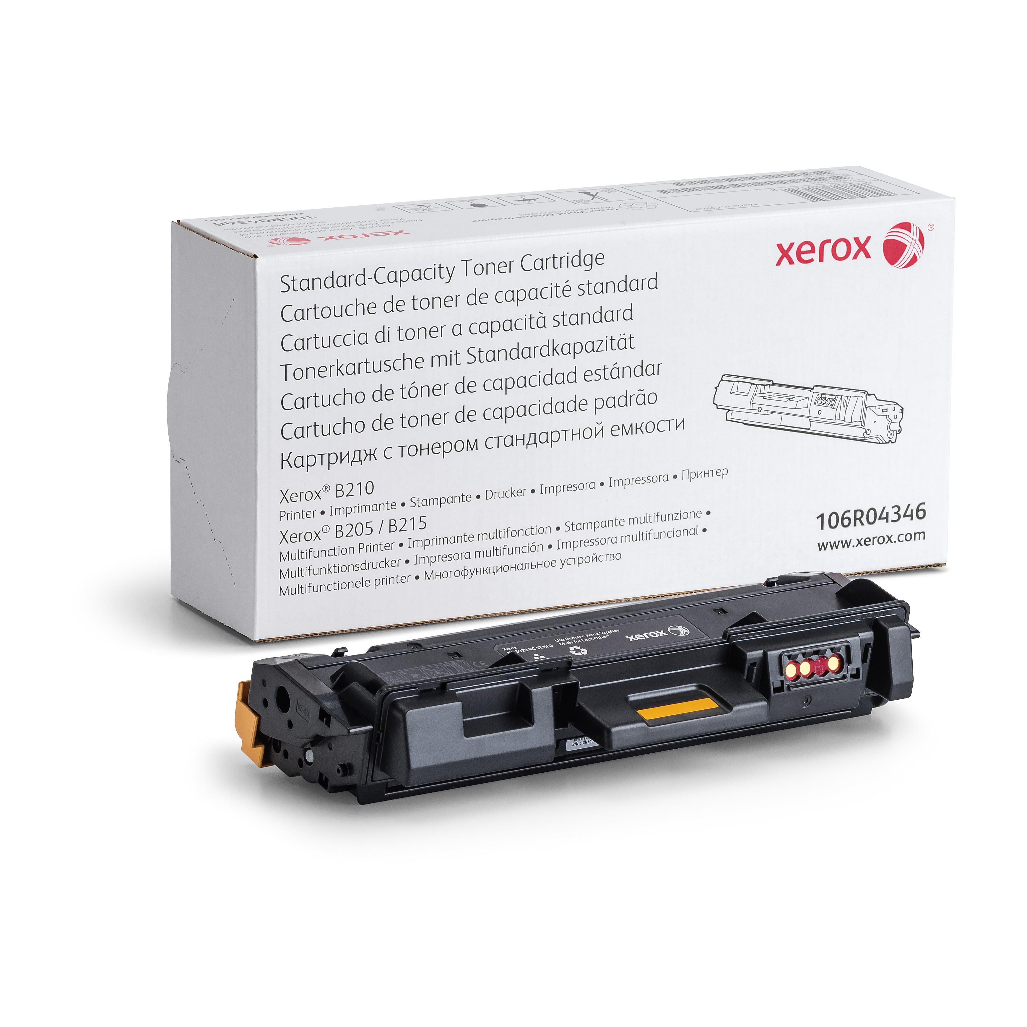 Cartouches de toner - Xerox cartouche de toner noir de capacit standard imprimante  b210, imprimante multifonction  b205?/?  b215 (1500 pages) - 106r04346