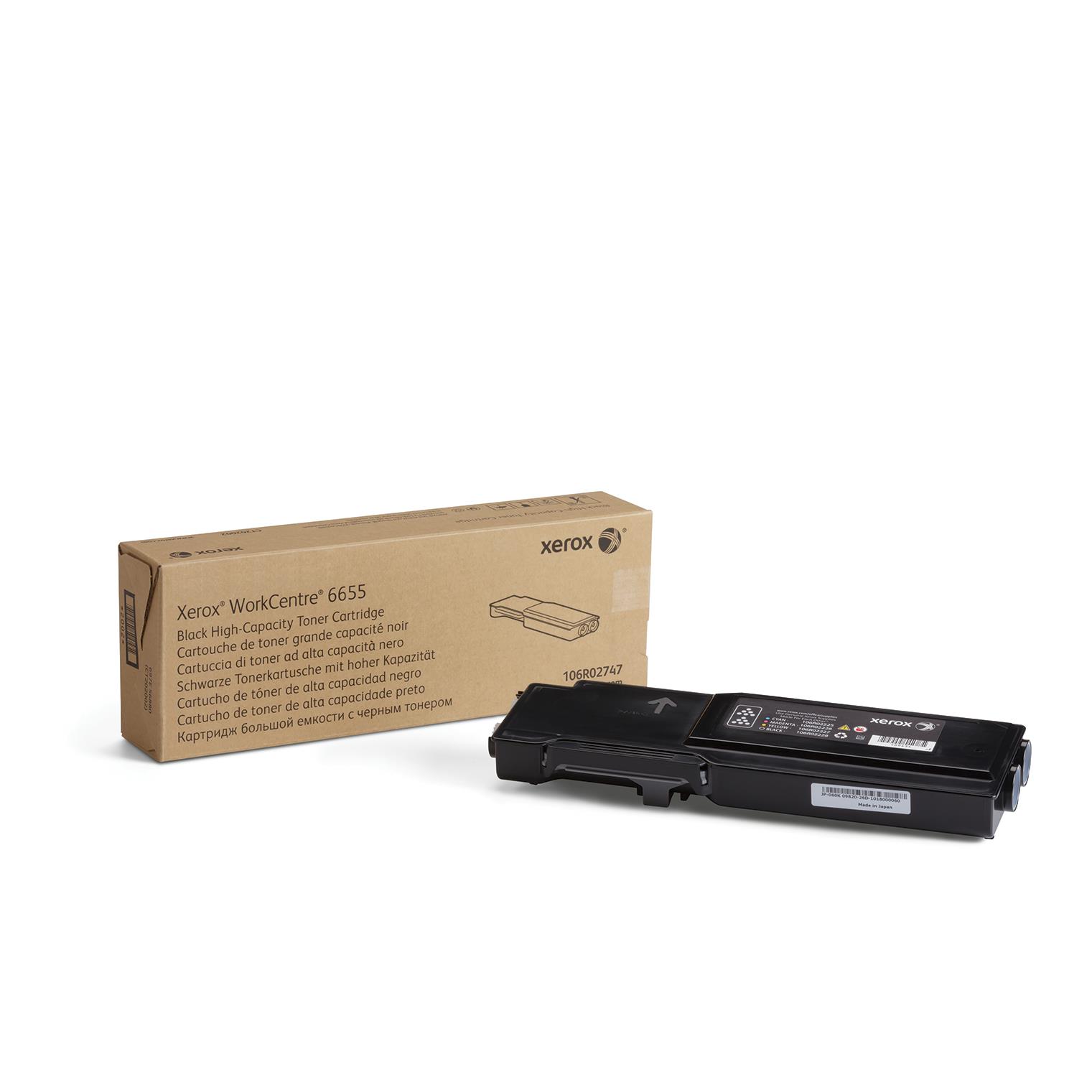 Cartouches de toner - Xerox cartouche de toner noir de grande capacit workcentre 6655?/?6655i (12000 pages) - 106r02747