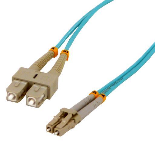 Mcl 0.5m sc/lc cble infiniband et  fibres optiques 0,5 m lc/sc couleur aqua