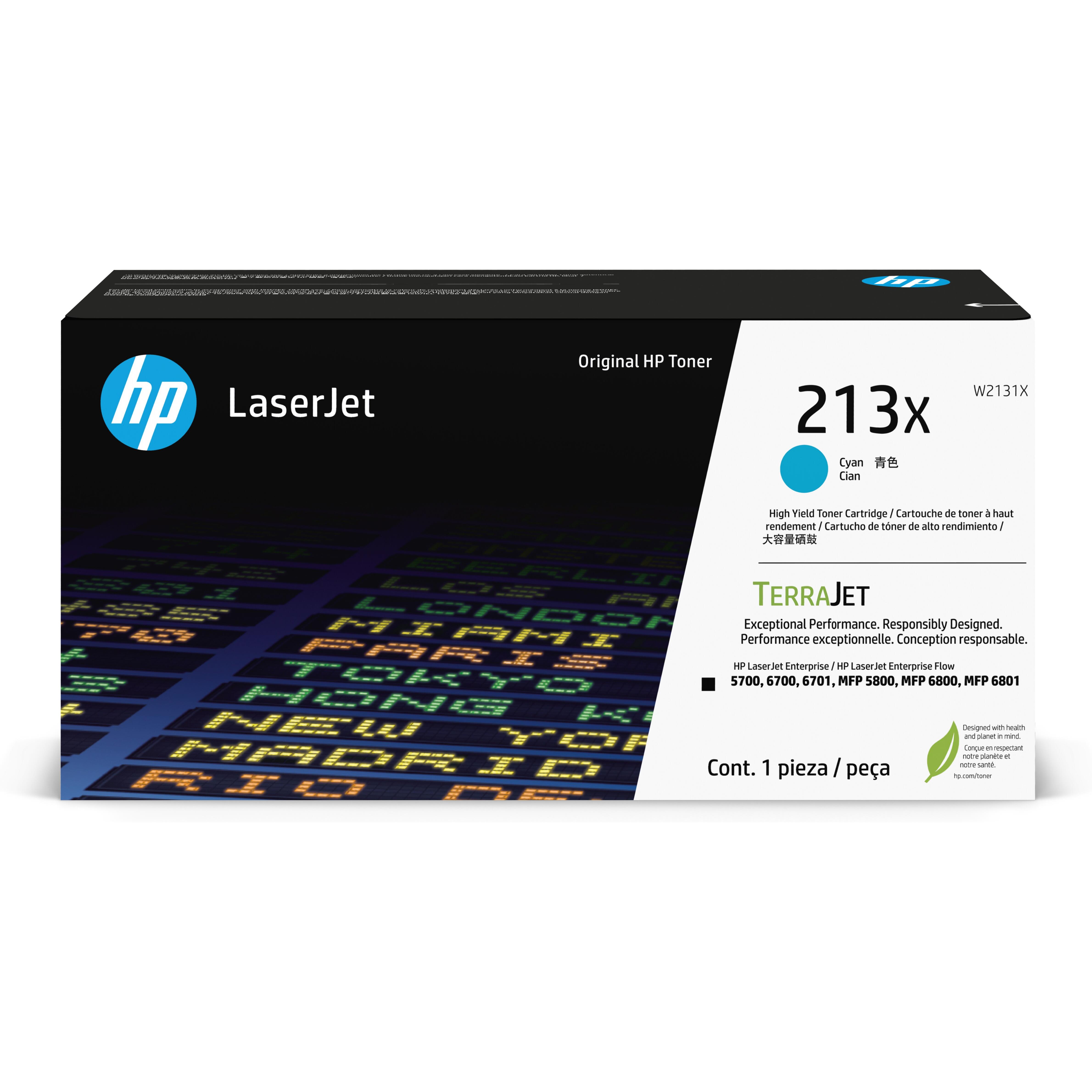 Cartouches de toner - Hp 213x toner laserjet authentique grande capacit cyan