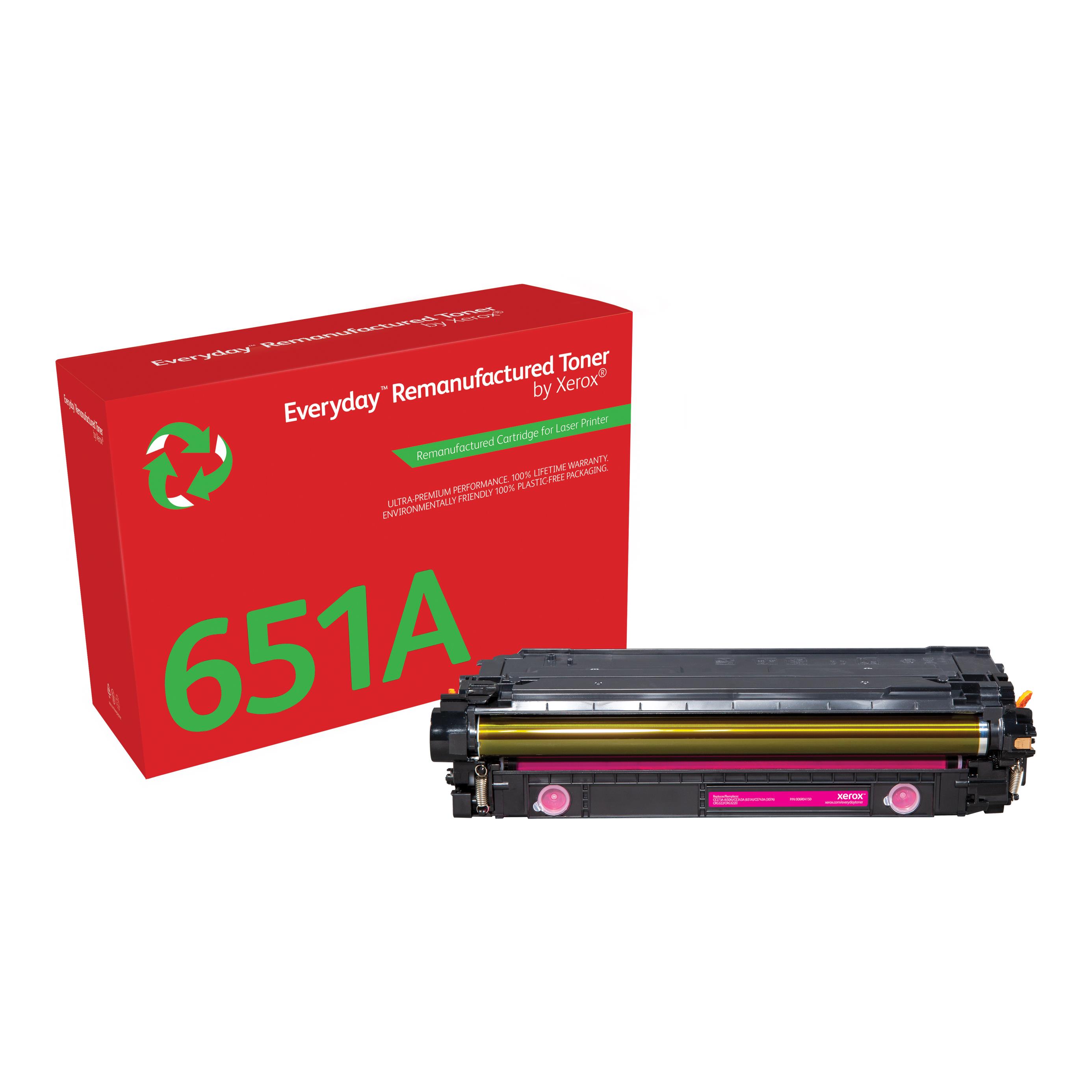 Cartouches de toner - Toner remanufactur� magenta everyday de xerox compatible avec hp 651a 650a 307a (ce343a/ce273a/ce743a), capacit� standard