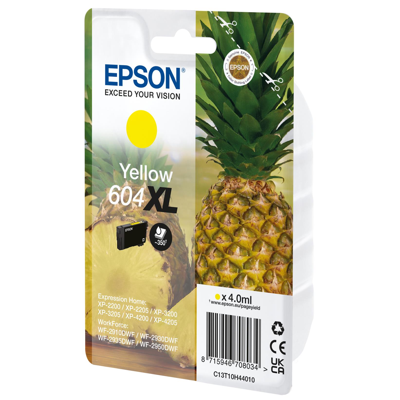 Cartouches pour imprimantes - Epson 604xl cartouche d'encre 1 pice(s) original jaune