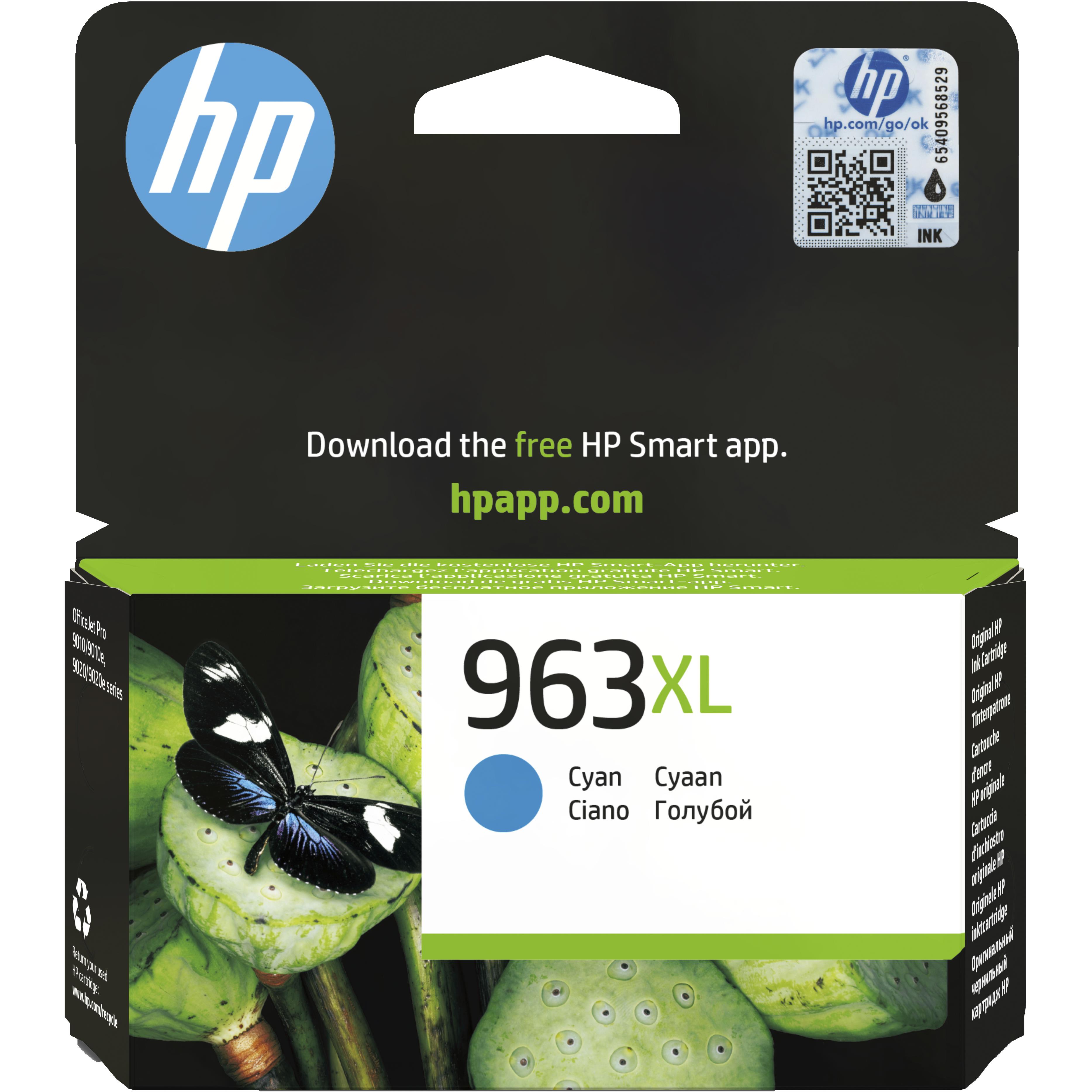 Cartouches pour imprimantes - Hp 963xl cartouche d'encre cyan authentique, grande capacit