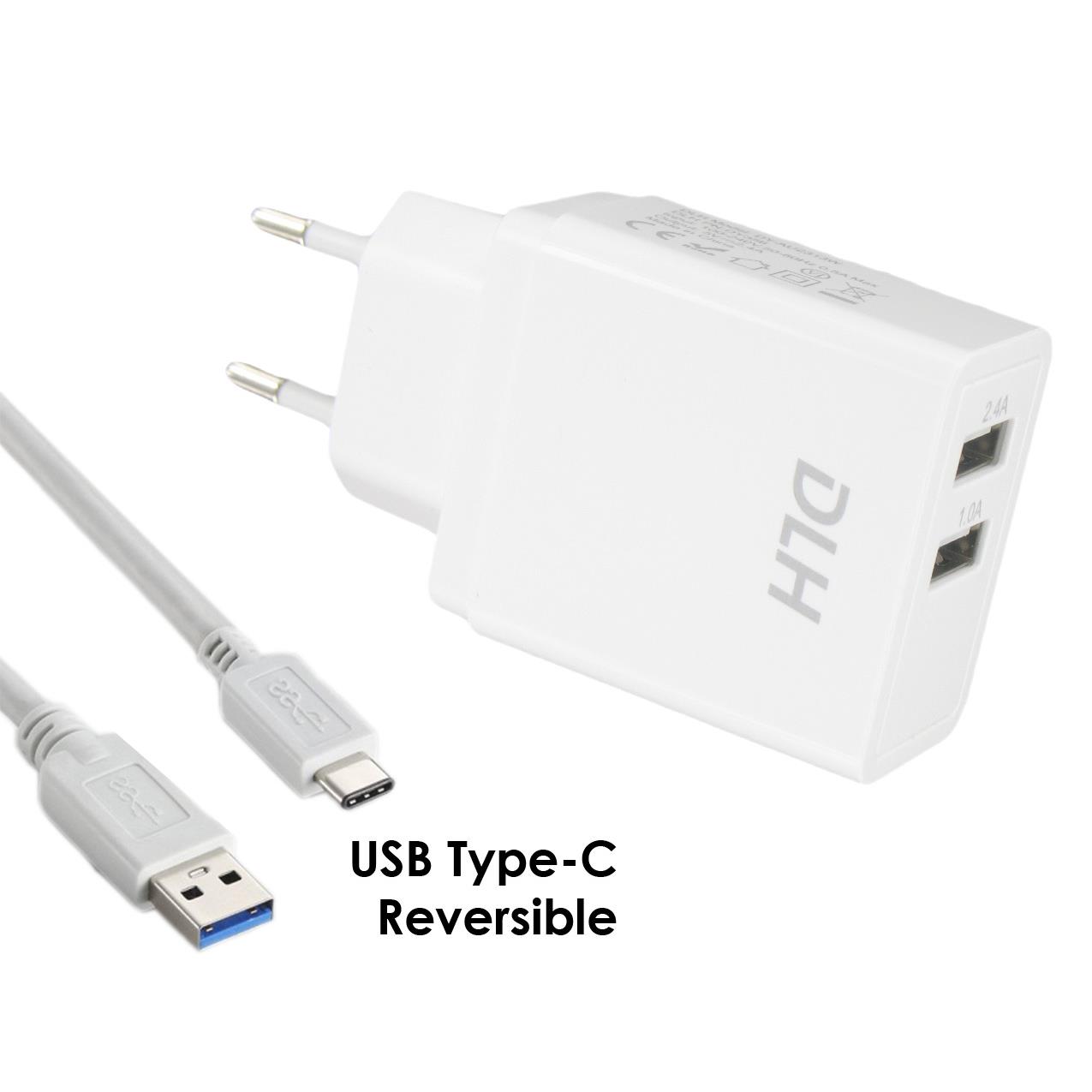 12W 2 USB Charger USB-C Cable