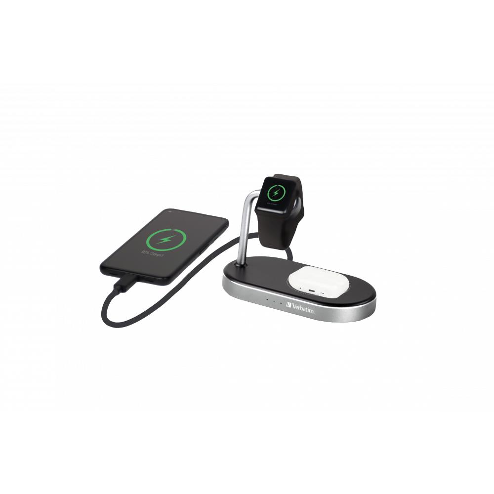 WCS-02 Aluminium 3-in-1 Qi MFi Wireless