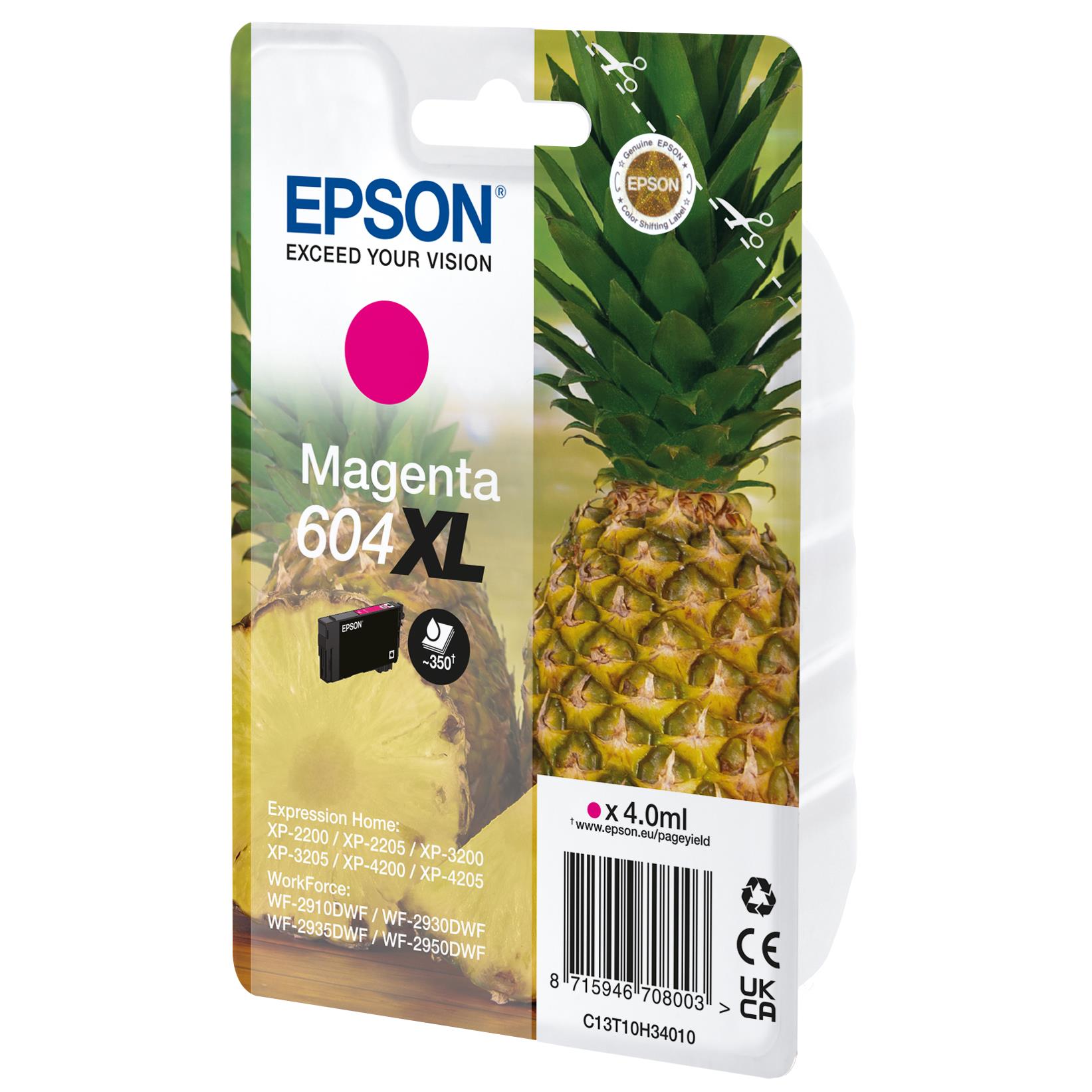 Cartouches pour imprimantes - Epson 604xl cartouche d'encre 1 pice(s) original rendement lev (xl) magenta