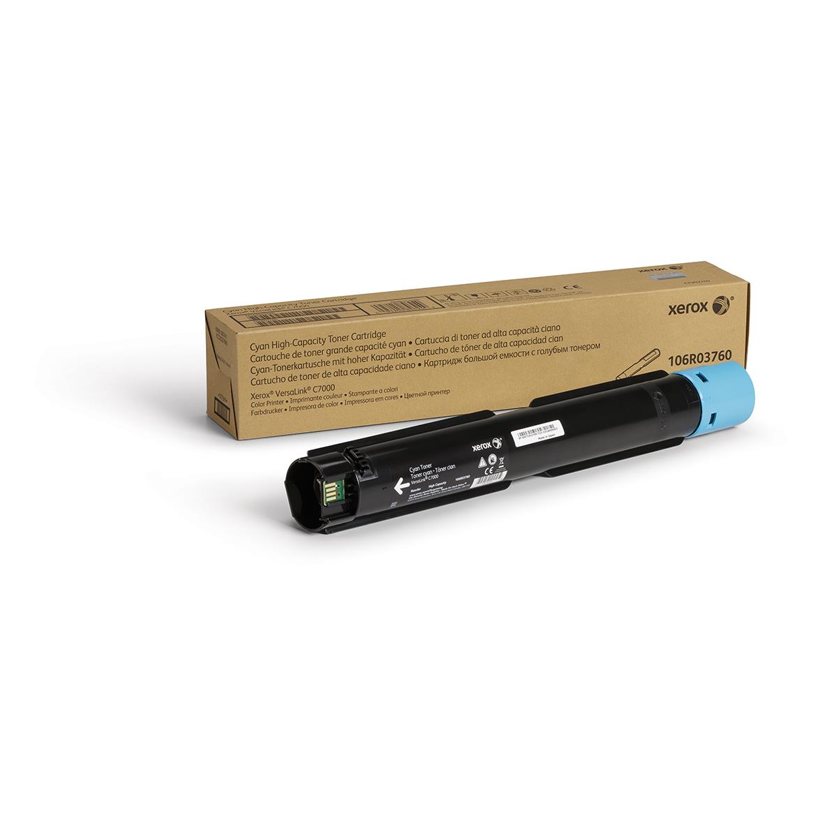 Cartouches de toner - Xerox cartouche de toner cyan de grande capacit imprimante couleur  versalink c7000 (10100 pages) - 106r03760
