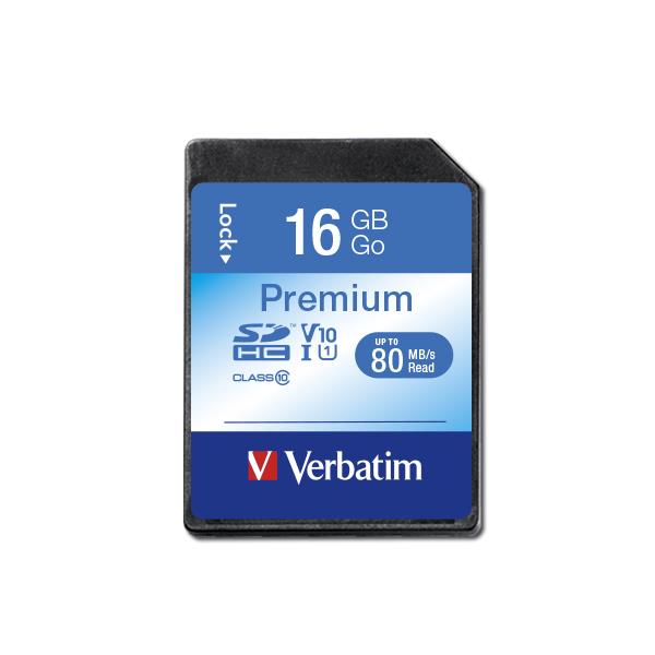 Verbatim premium 16 go sdhc classe 10