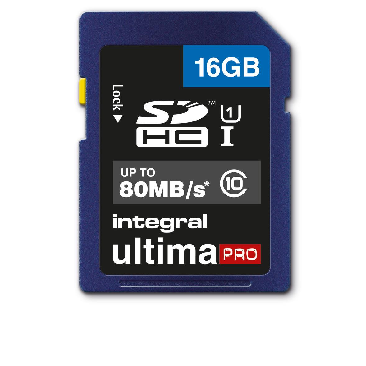 Integral insdh16g10-80u1 mmoire flash 16 go sd uhs-i