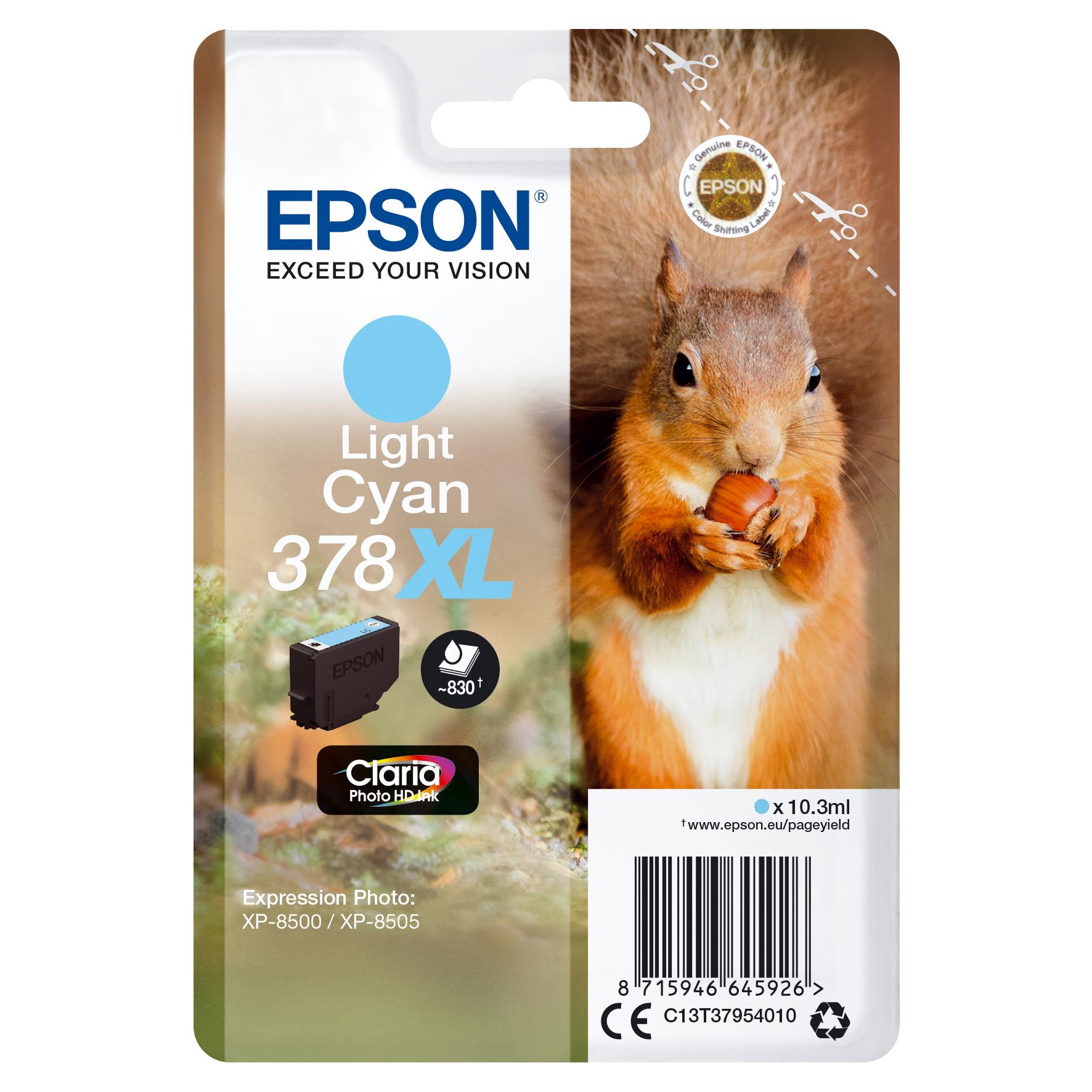 Cartouches pour imprimantes - Epson squirrel singlepack light cyan 378xl claria photo hd ink