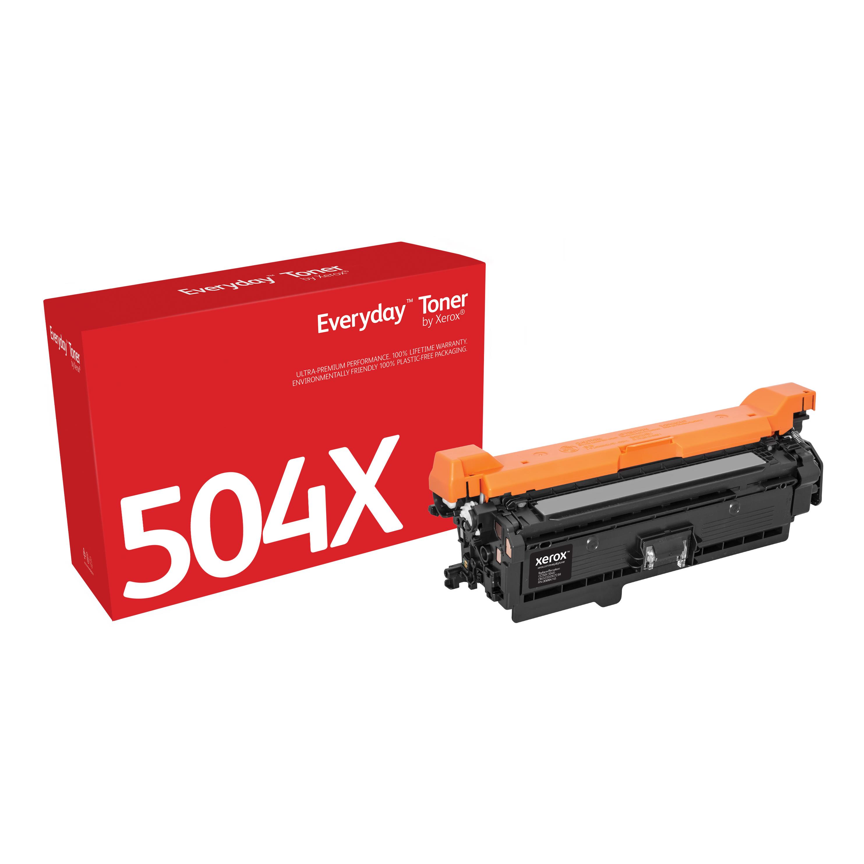 Cartouches de toner - Everyday toner noir  de xerox compatible avec hp 504x (ce250x), grande capacit