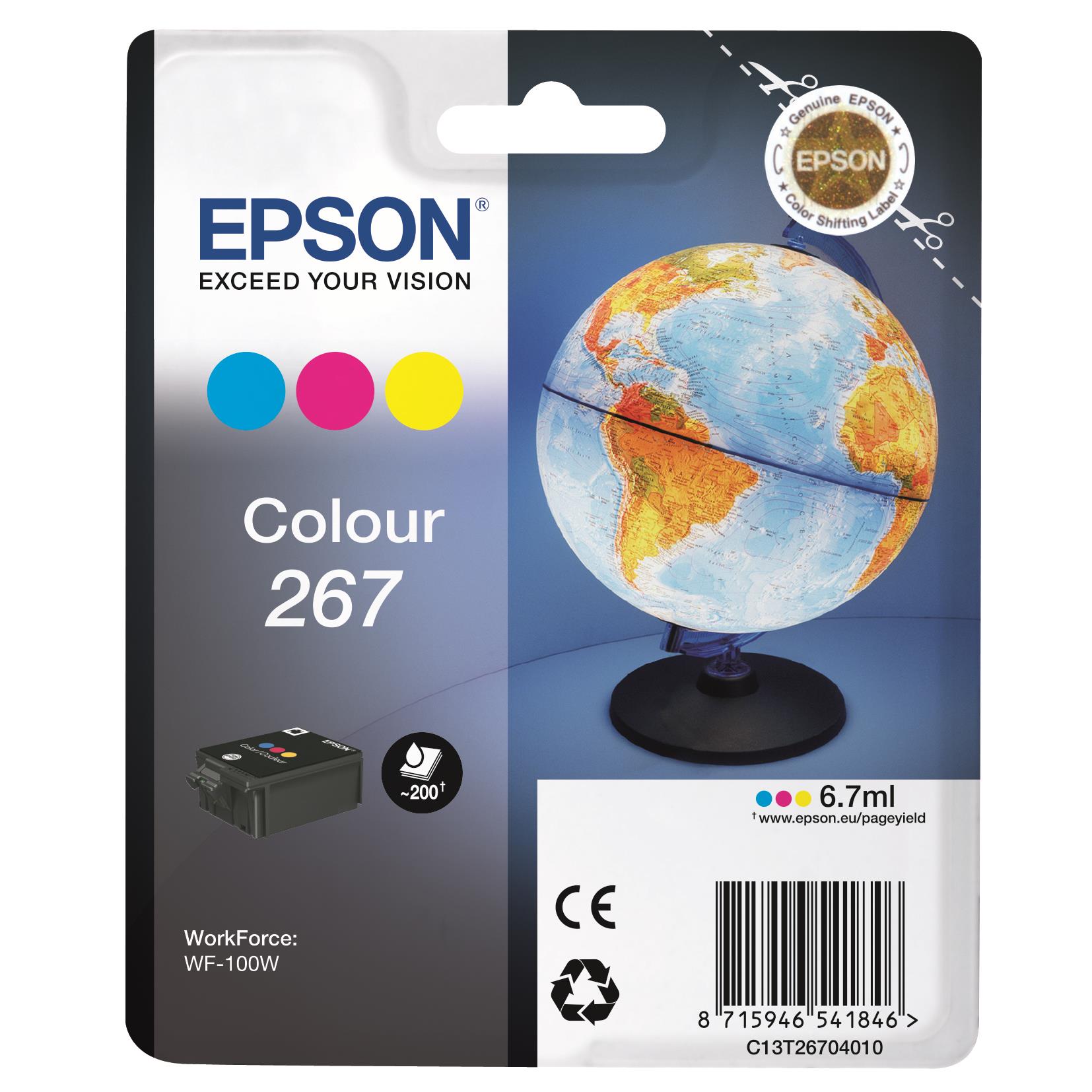 Cartouches pour imprimantes - Epson globe monobloc 267 - encre durabrite ultra 3 couleurs