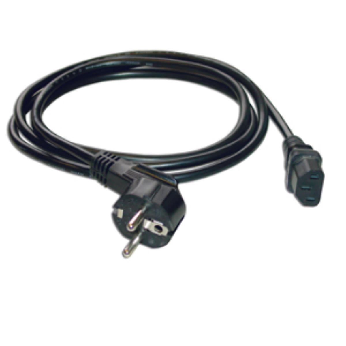 Mcl power cable black 5.0m noir 5 m prise d'alimentation type f coupleur c13