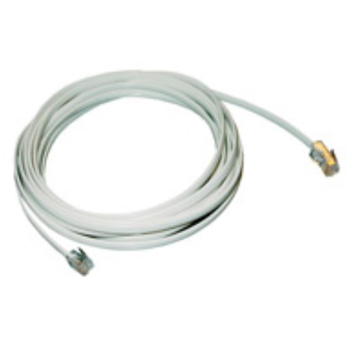 Mcl cordon plat rj11 6p/4c - rj45 5m gris