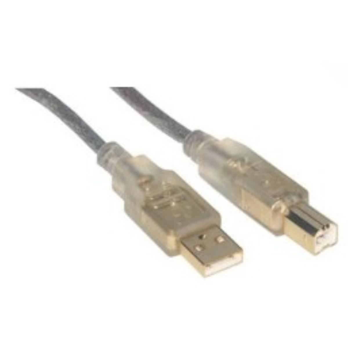 Mcl mc922ab/tg-3m cble usb usb a usb b transparent