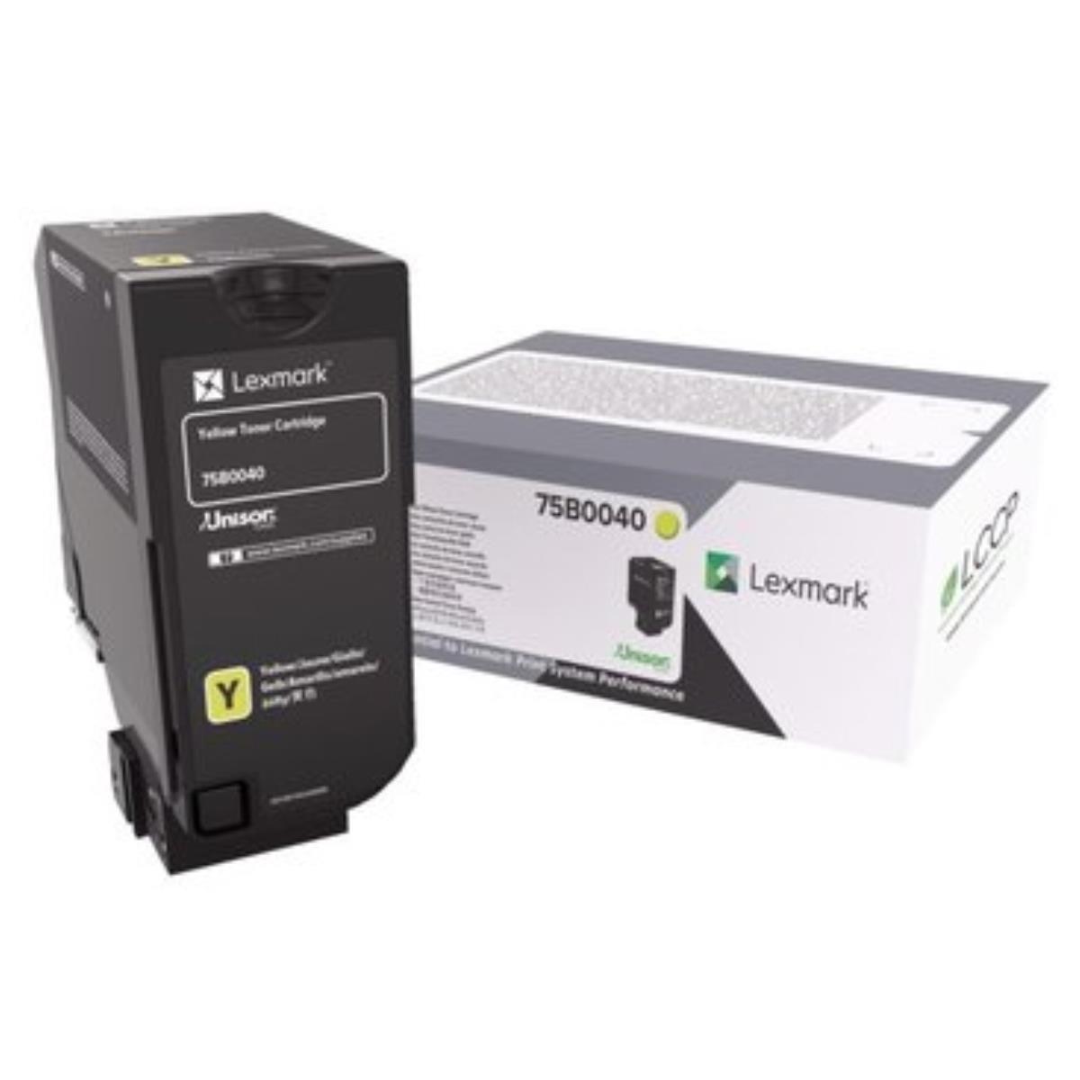 Cartouches de toner - Lexmark 75b0040 cartouche de toner 1 pice(s) original jaune