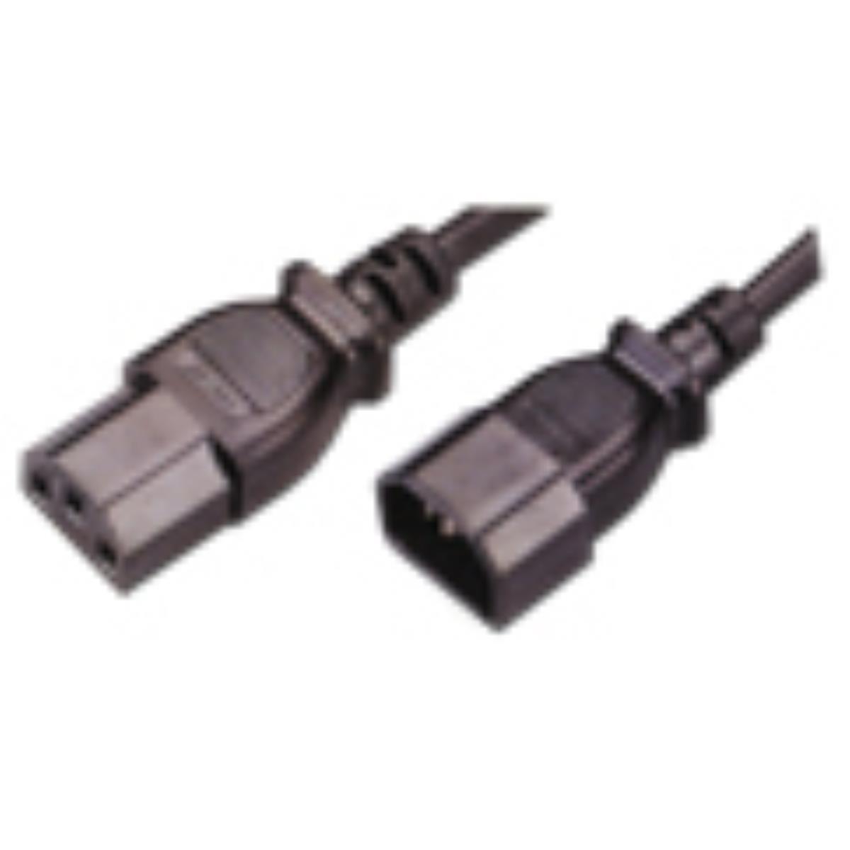 Mcl cable electric male/female 5m noir coupleur c14 coupleur c13