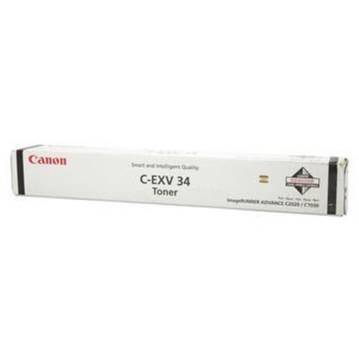 Canon C-EXV 34 - Noir - originale - cartouche de toner - pour imageRUNNER ADVANCE C2020i, C2020L, C2025i, C2030i, C2030L, C2220i, C2220L, C2225i, C2230i