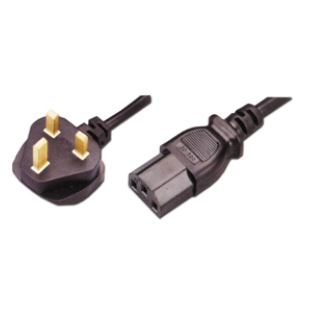 Mcl power cord english wall socket 2.0m noir 2 m