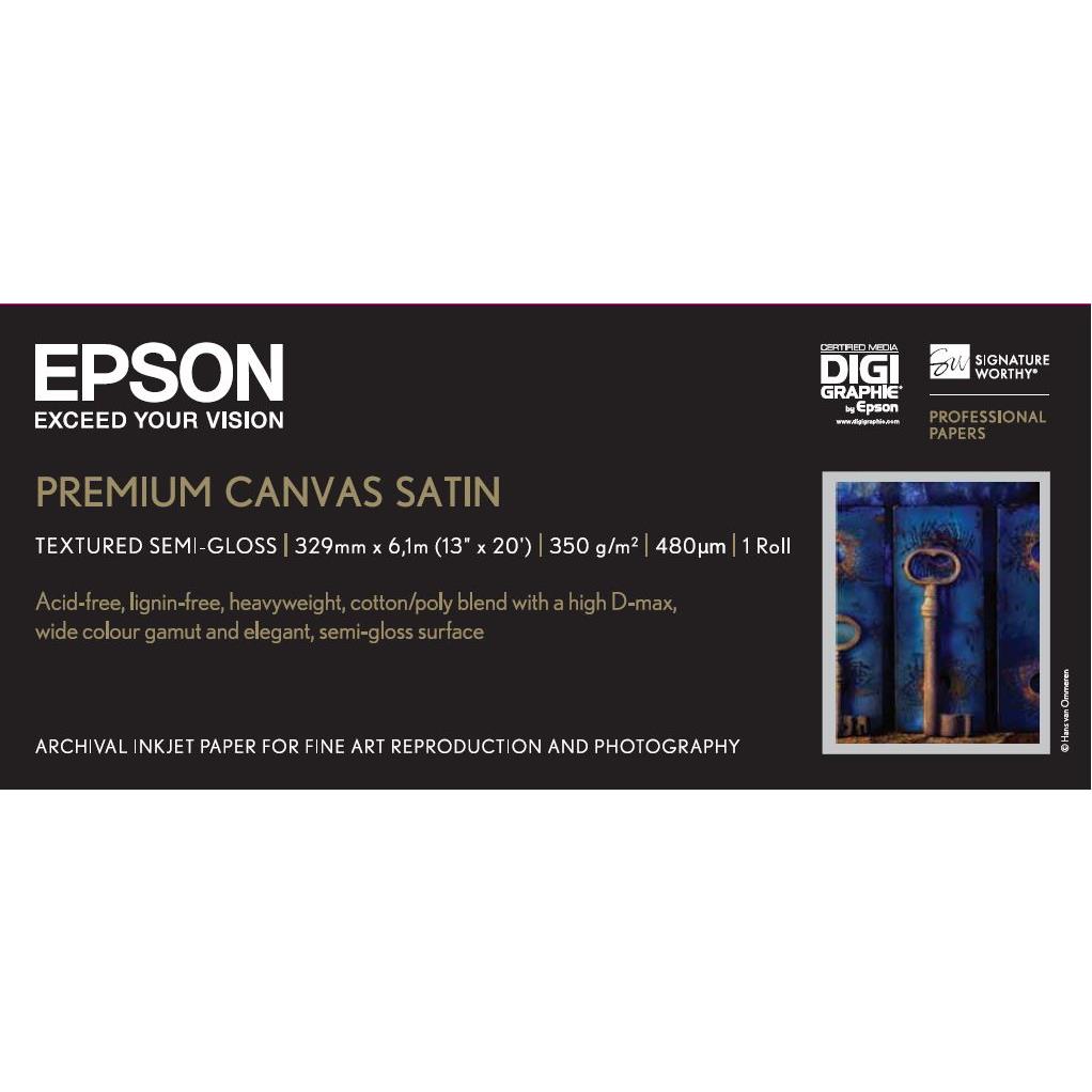 Epson toile premium canvas satin 350g 13" (0,33x6,1m)